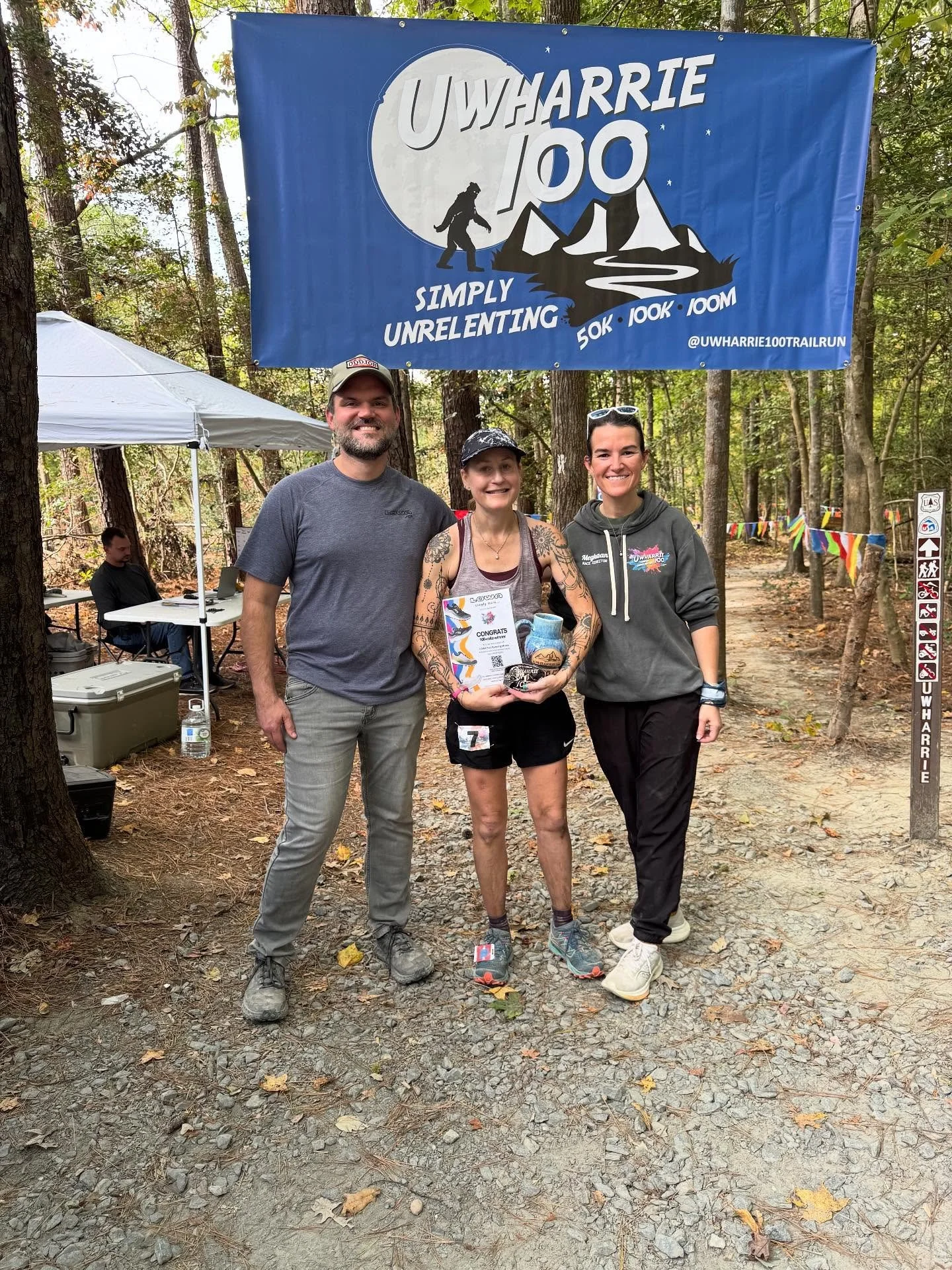 Tami Sari is your Uwharrie 100 Champion of 2025!! In a super quick time of 31:43:34. Thank you to our amazing sponsor @lowaboots for giving Tami a slick new pair of ATRs to take her on her next adventure.