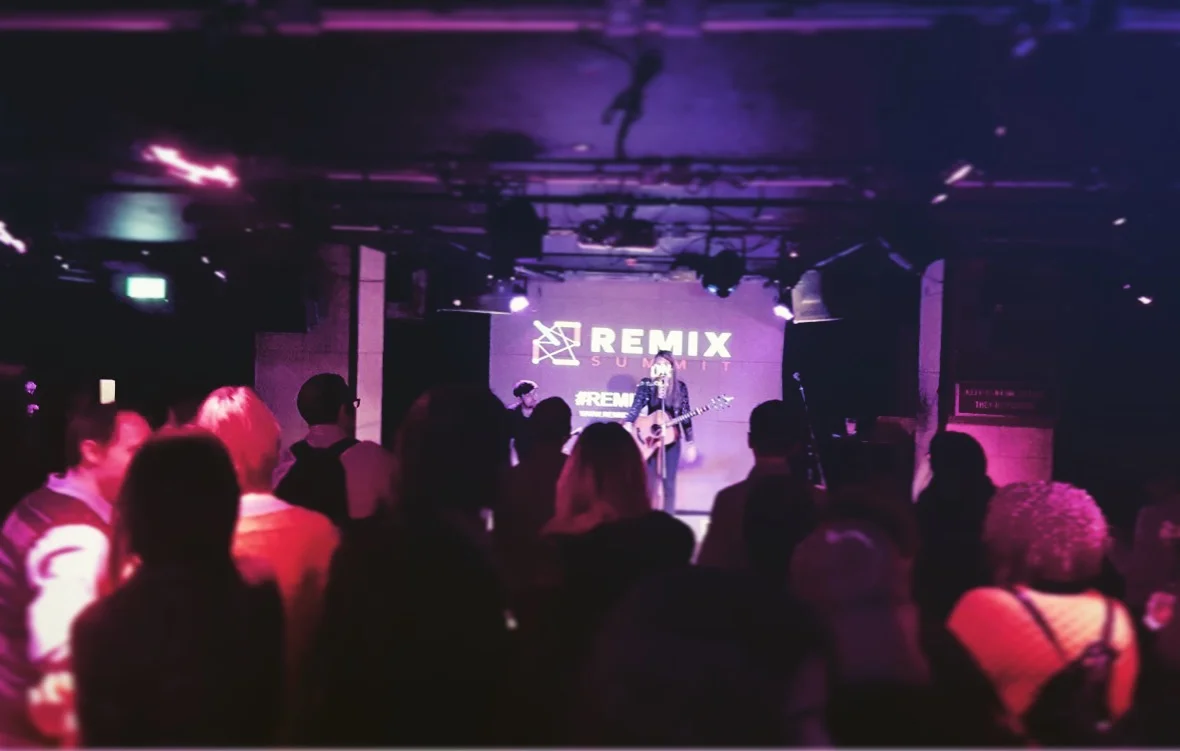 Beatie Wolfe plays live at the Ace Hotel, Shoreditch for Remix Summit London 2017
