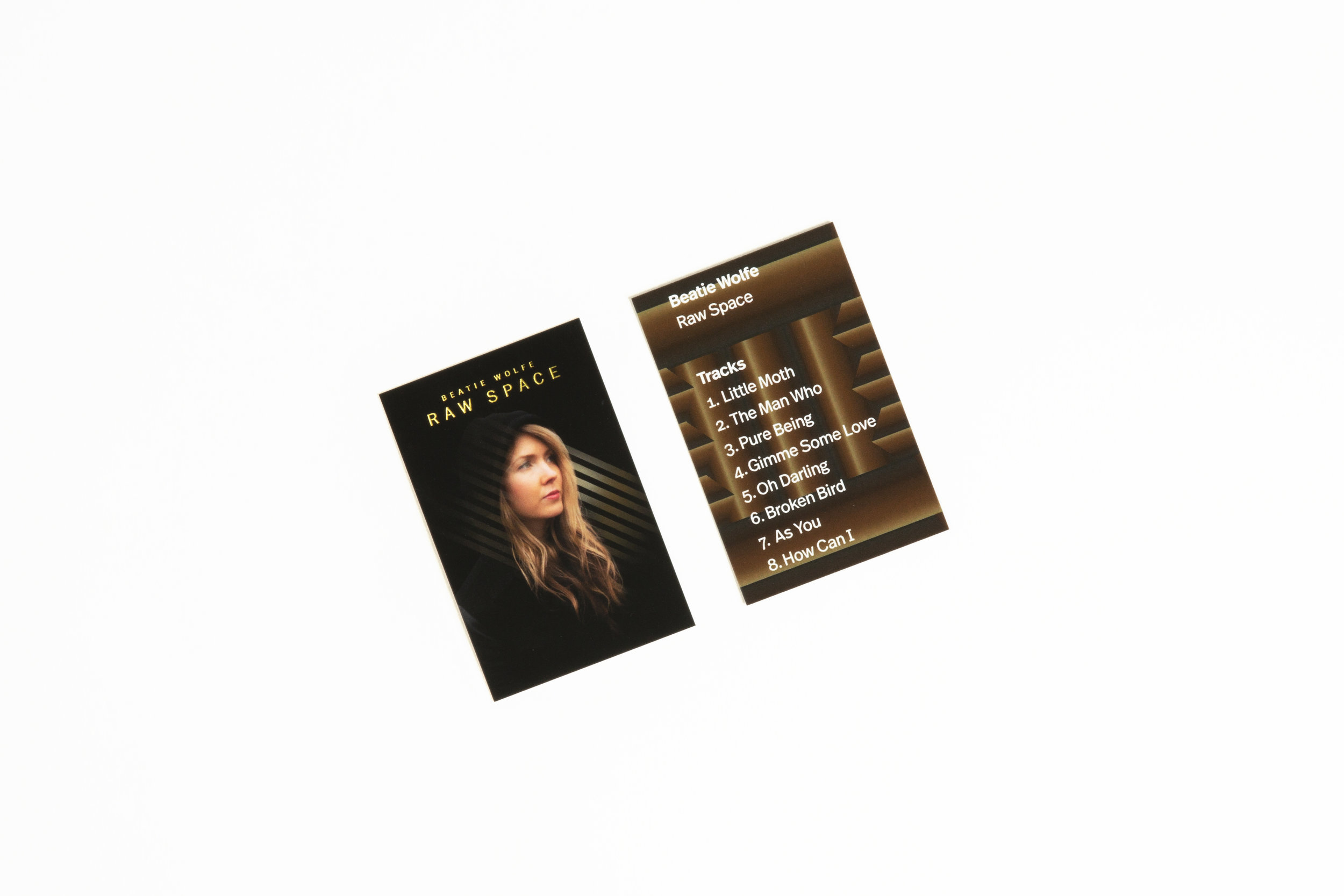 Emily Gobeille designs Beatie Wolfe's album card off her Raw Space Album