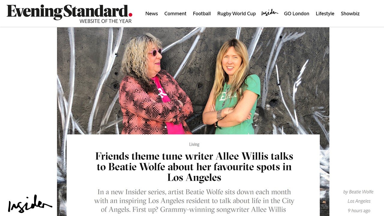 Allee Willis and Beatie Wolfe in Evening Standard (Copy)