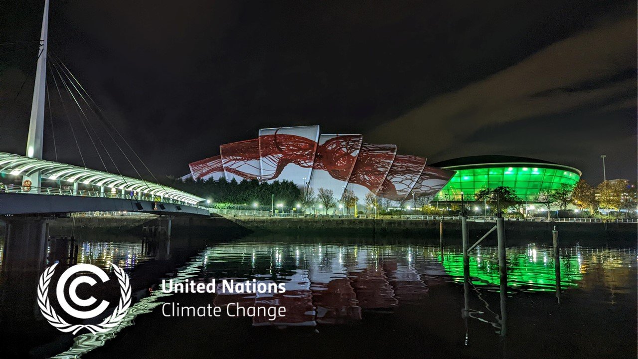 The city-sized projection series was unveiled at COP26 