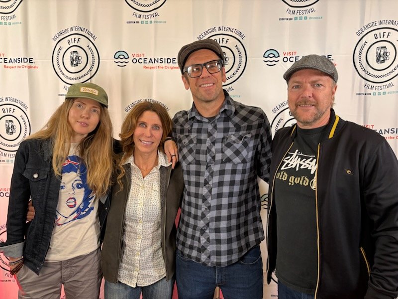 Andy Powers (Taylor Guitars&nbsp;CEO &amp; Chief Guitar Designer),&nbsp;Melissa Neuman&nbsp;(NOAA Fisheries) and&nbsp;Beatie Wolfe&nbsp;at the Oceanside International Film Festival 