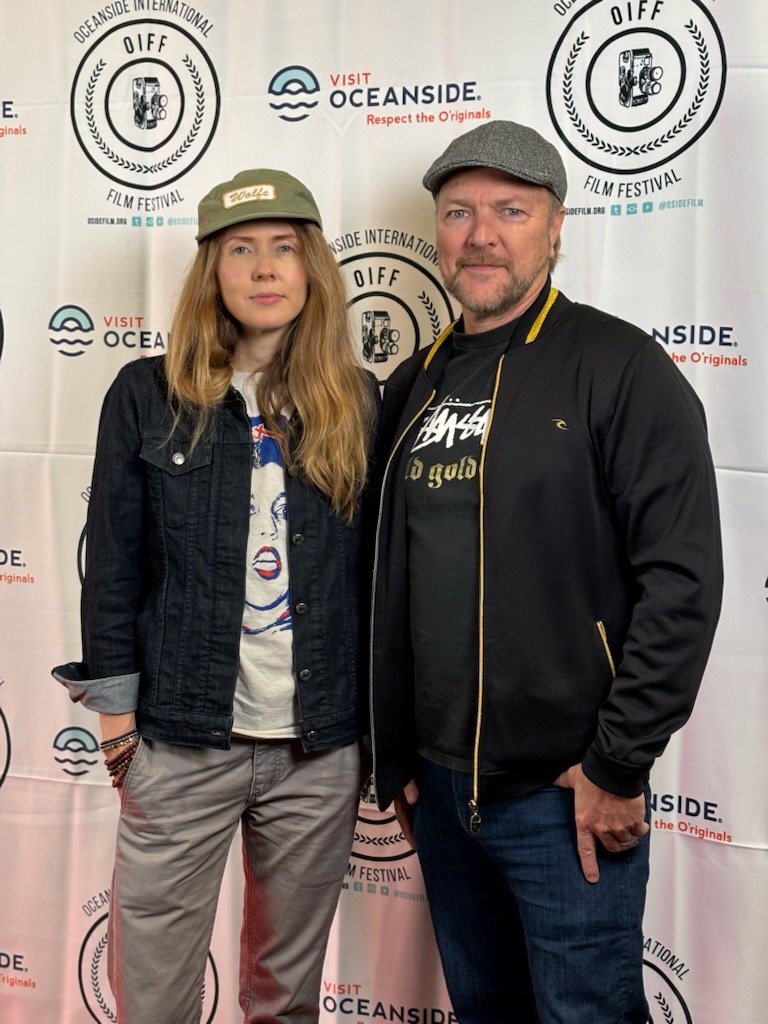 Lou Niles with Beatie Wolfe&nbsp;at the Oceanside International Film Festival 