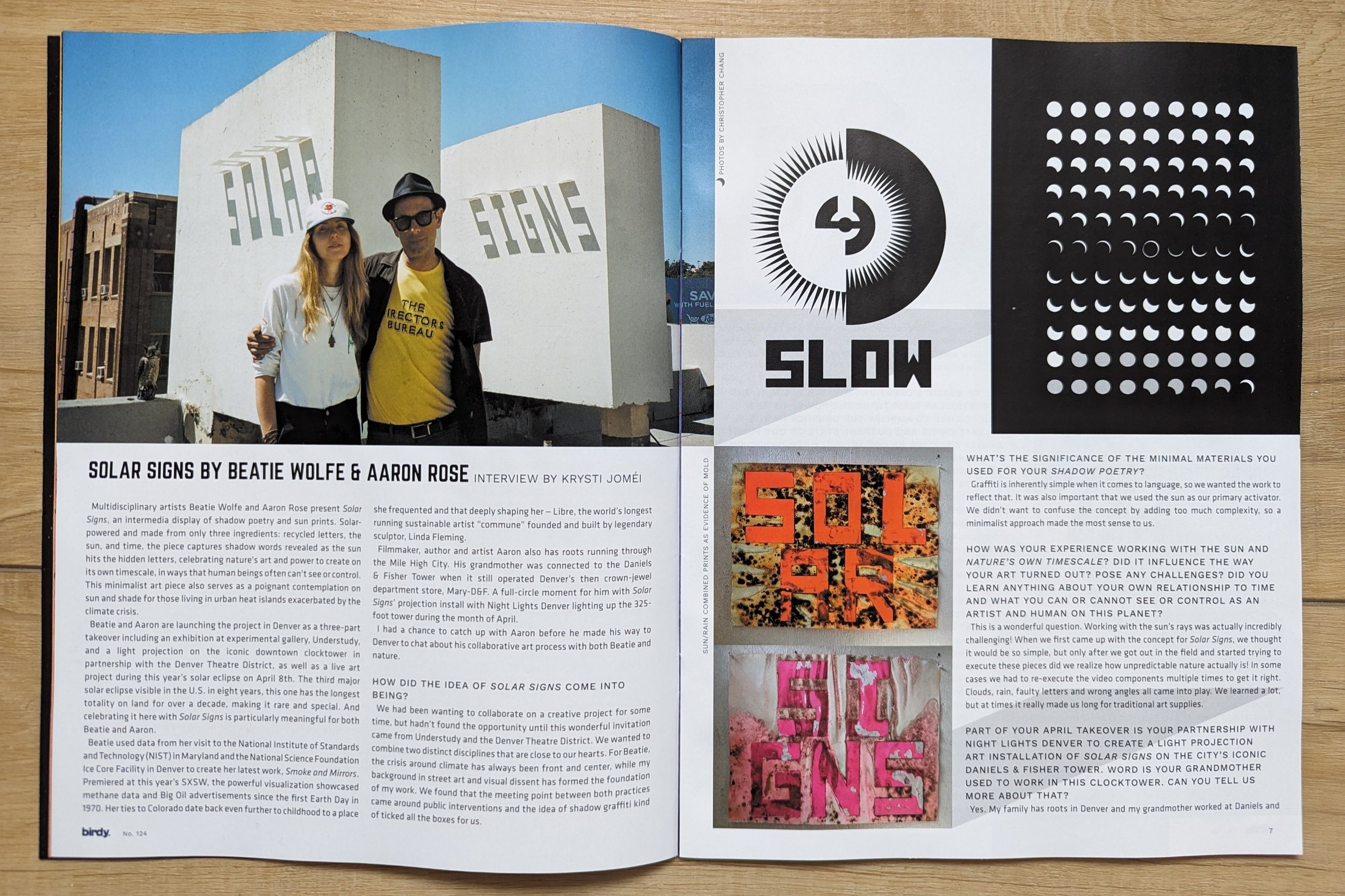 Birdy Magazine on Solar Signs