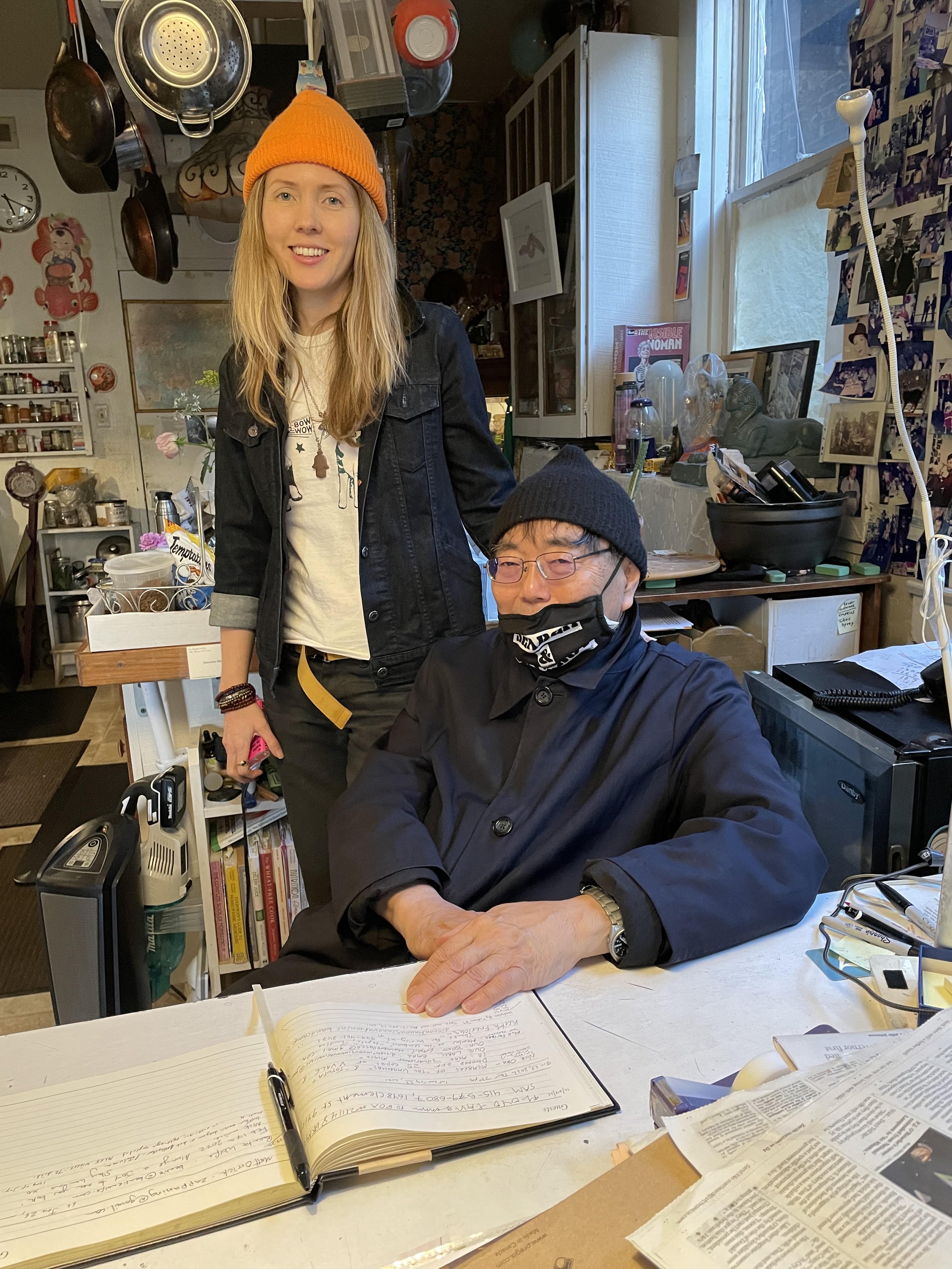 Beatie Wolfe with V Vale in his SF home