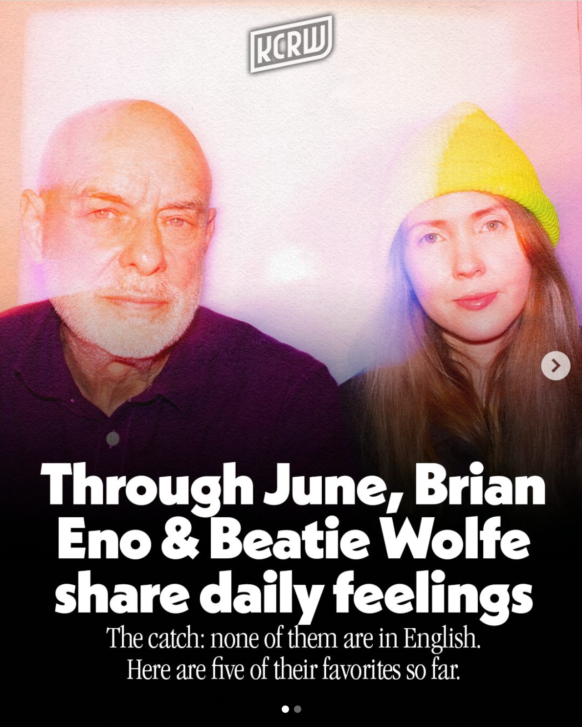 KCRW “Feeling of the Day”