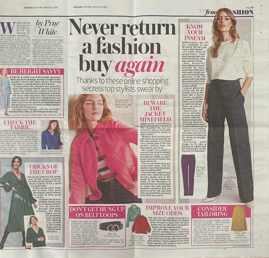 Daily Mail: Never return a fashion buy again