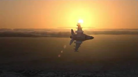 CG f16 in sky done in Lightwave 3d and Octane Render