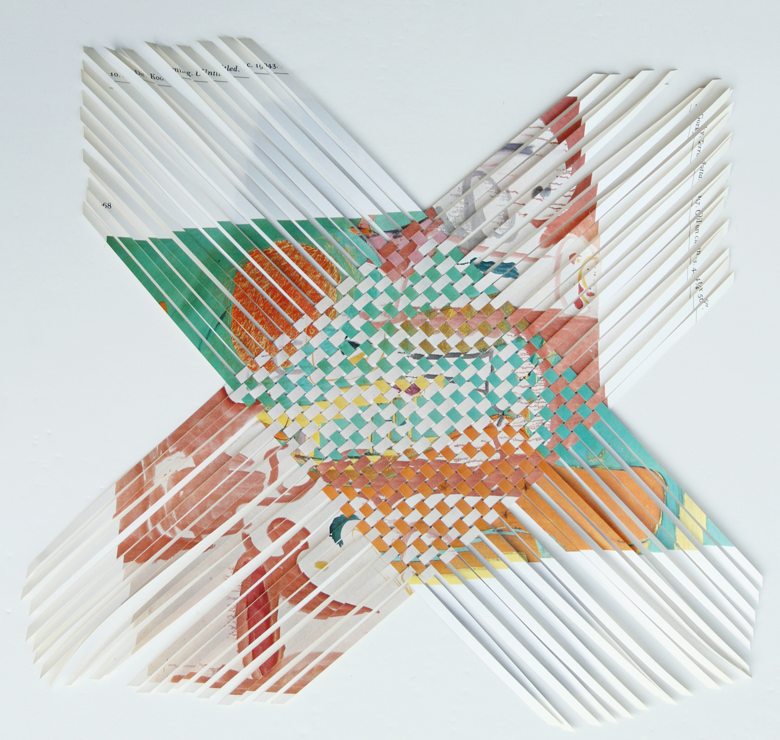 gorkydekooning, 2013, paper weaving, 10 x 10