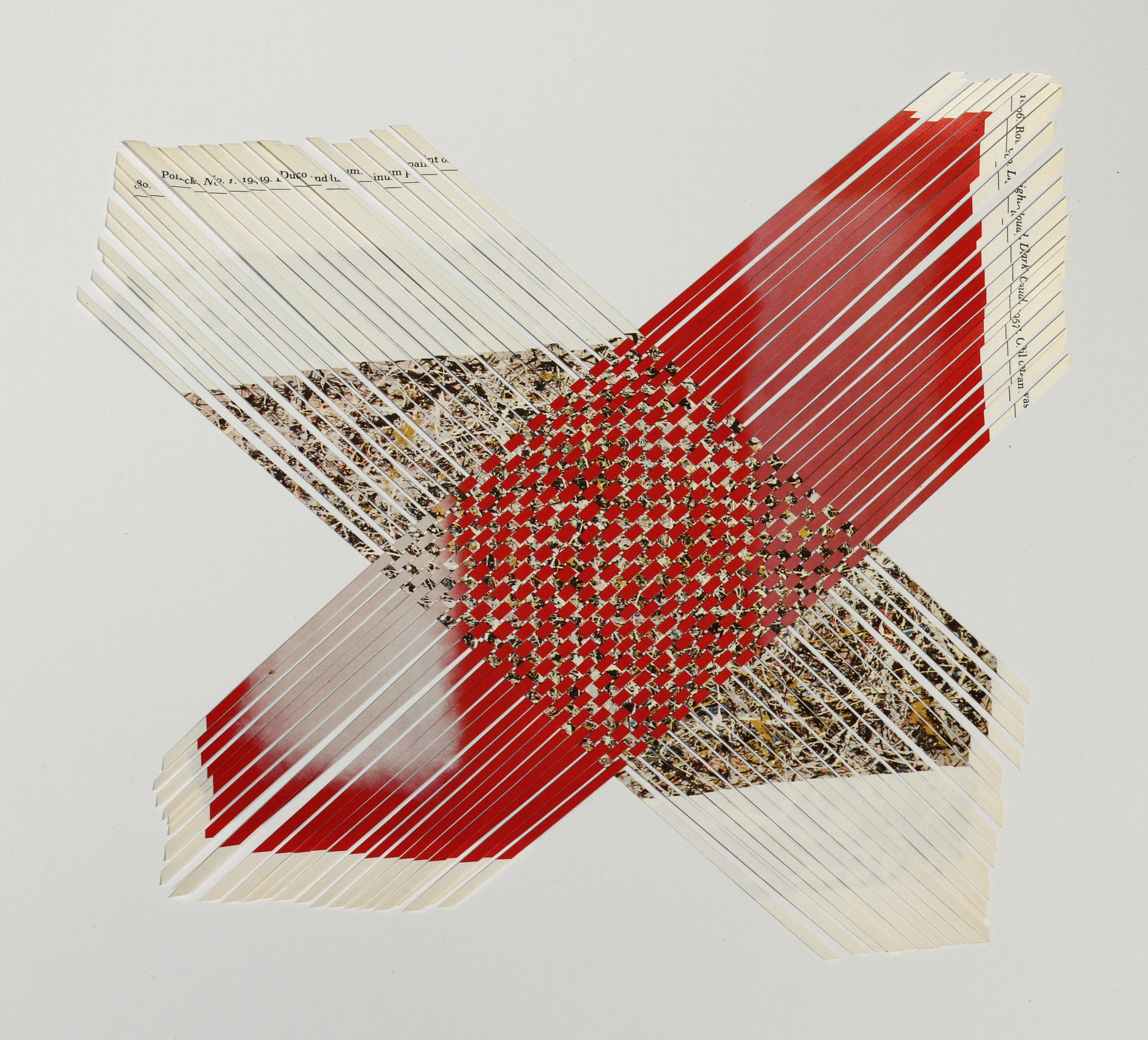 pollockrothko, 2013, paper weaving, 10 x 10