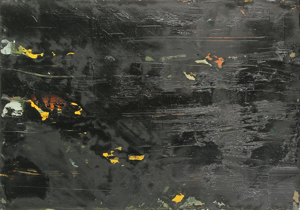 black, 2013, oil on panel, 10.5 x 15in