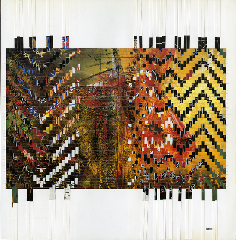 basquiatrichter, 2015, paper weaving, 13 x 13