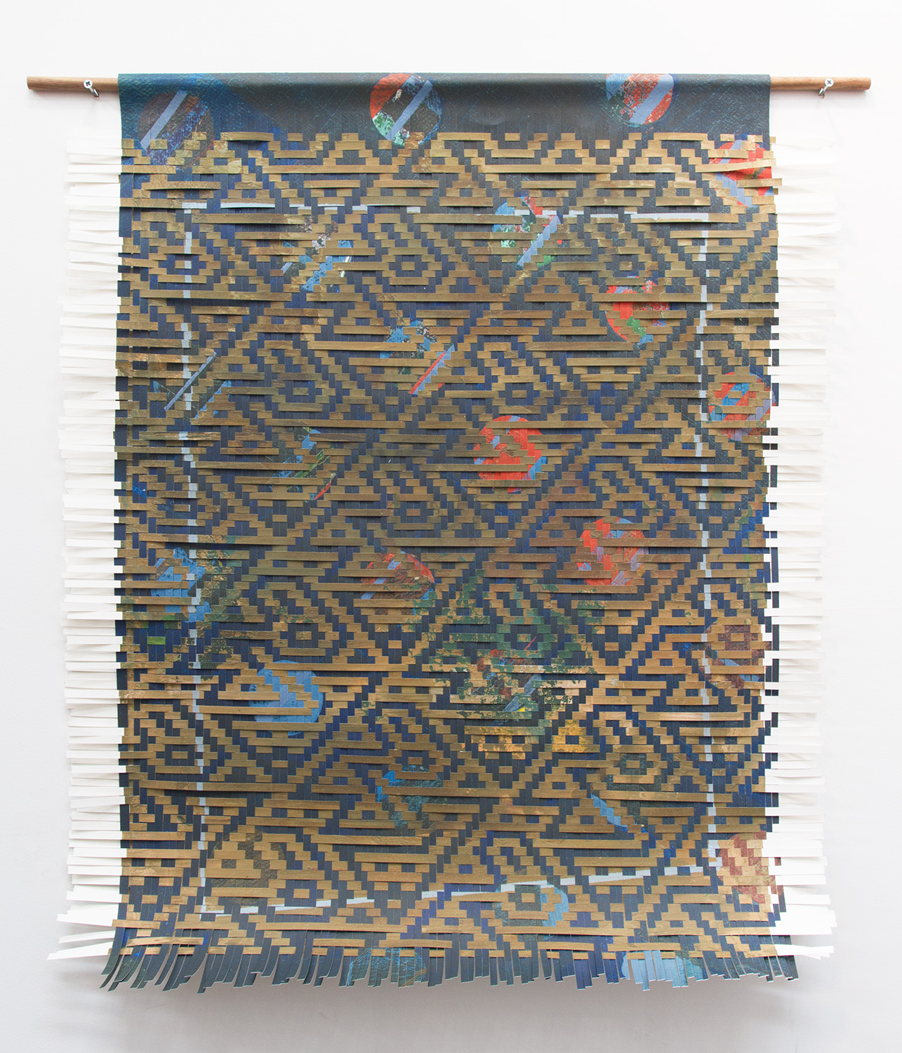 blue brown, 2017, woven inkjet print on paper, 47 x 37in.