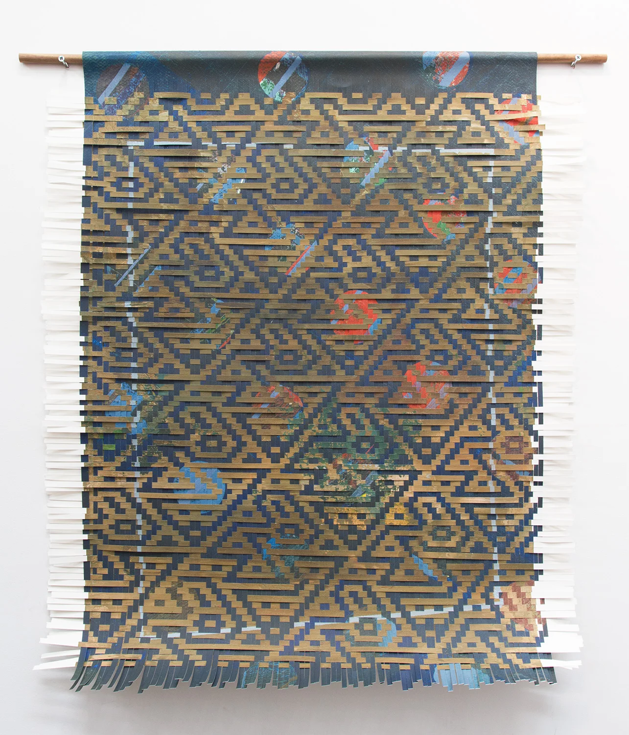 blue brown, 2017, woven inkjet print on paper, 47 x 37in.