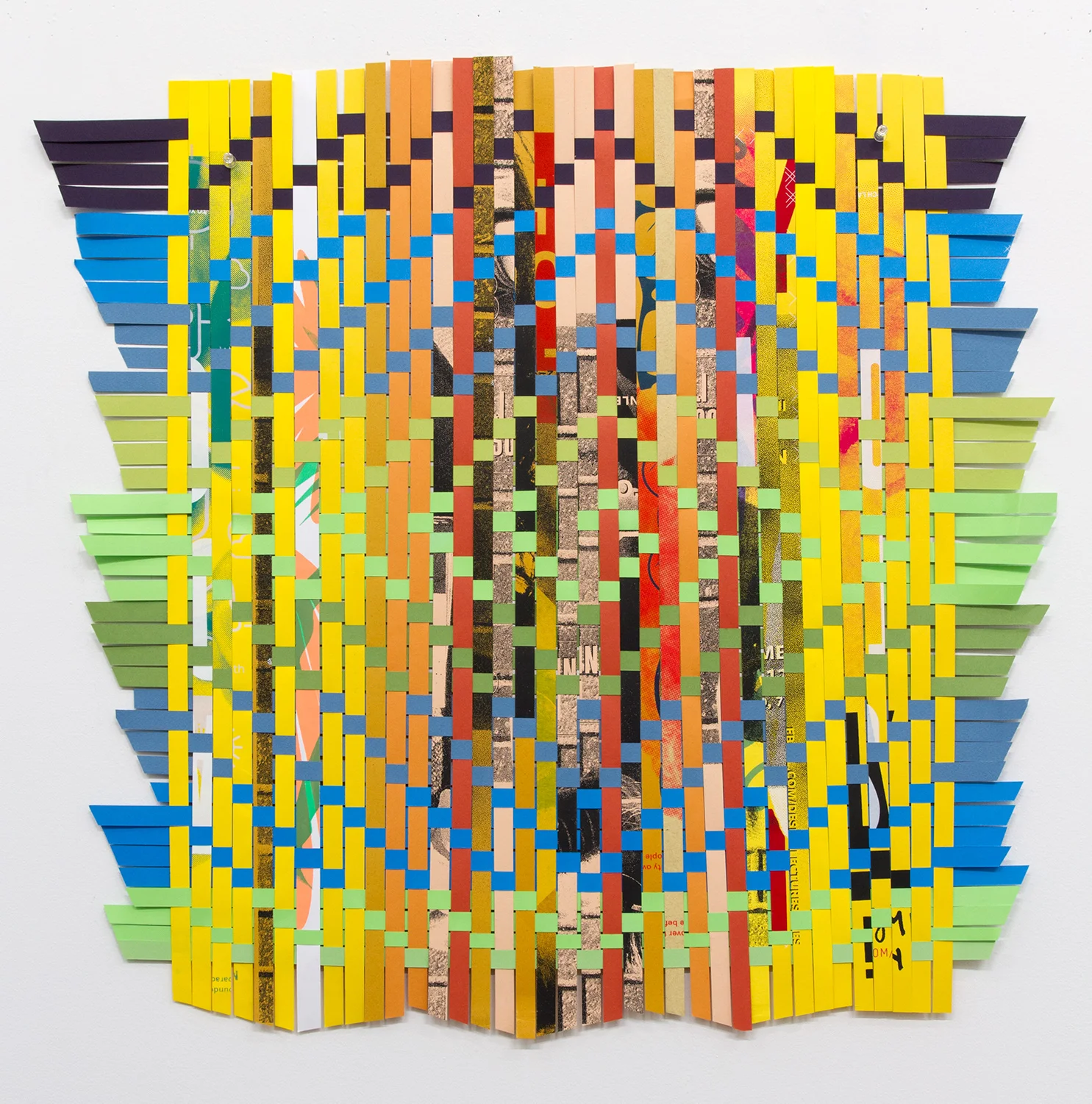 ARL_005, 2017, woven Facebook silkscreen posters, 25x25"