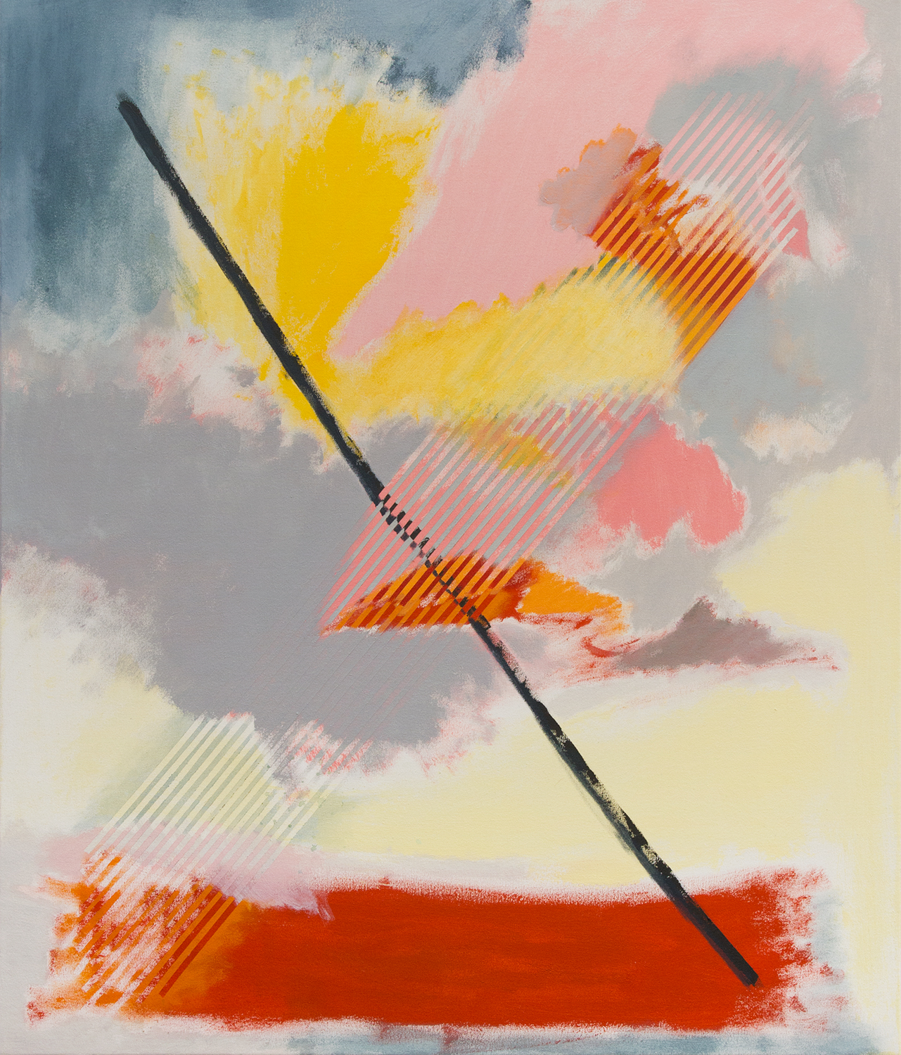 Ex Ray, 2018, acrylic on canvas, 34 x 40in