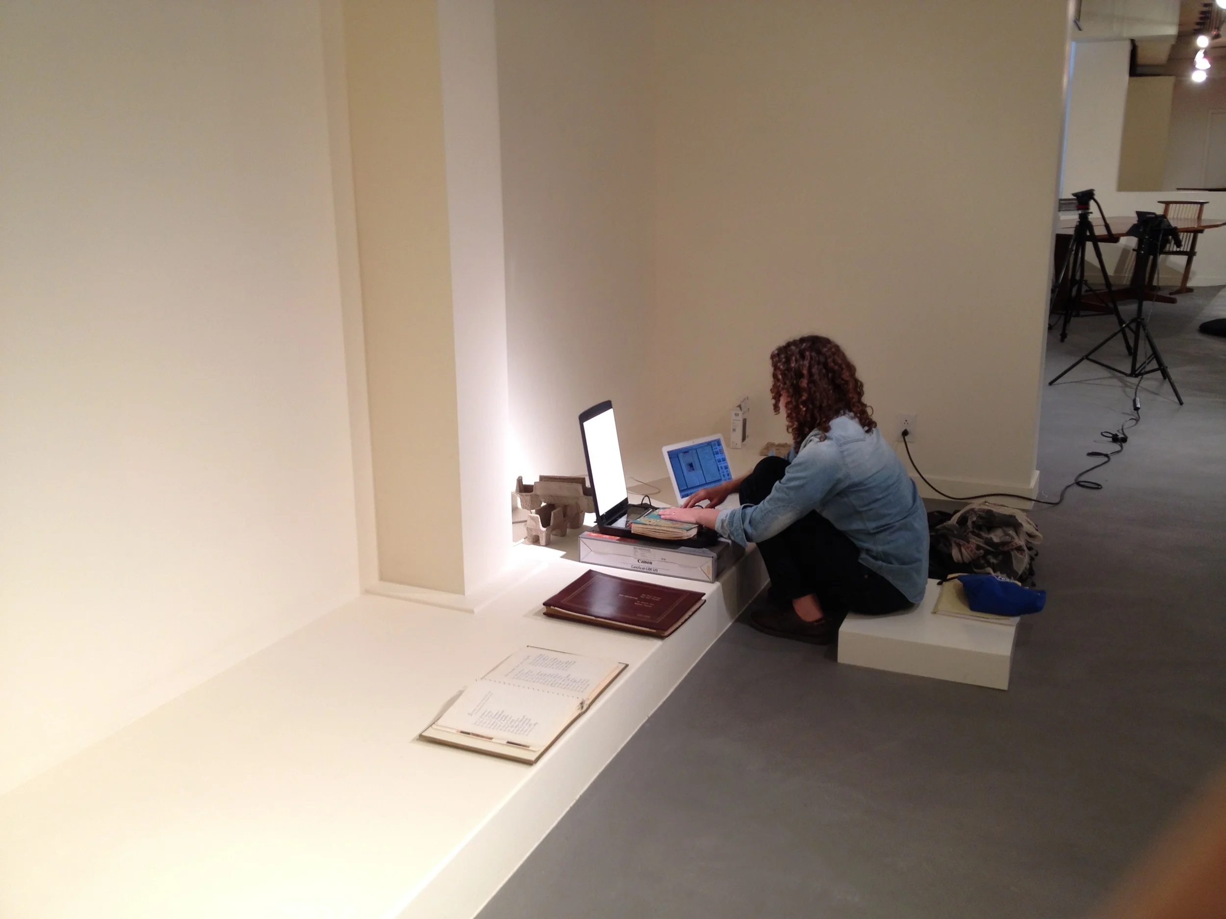 Scanning Photos at Moderne Gallery, Philadelphia