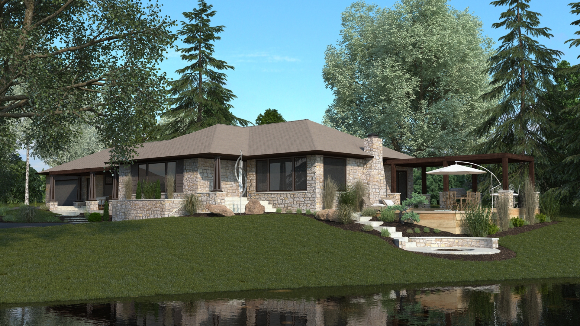 From the pond