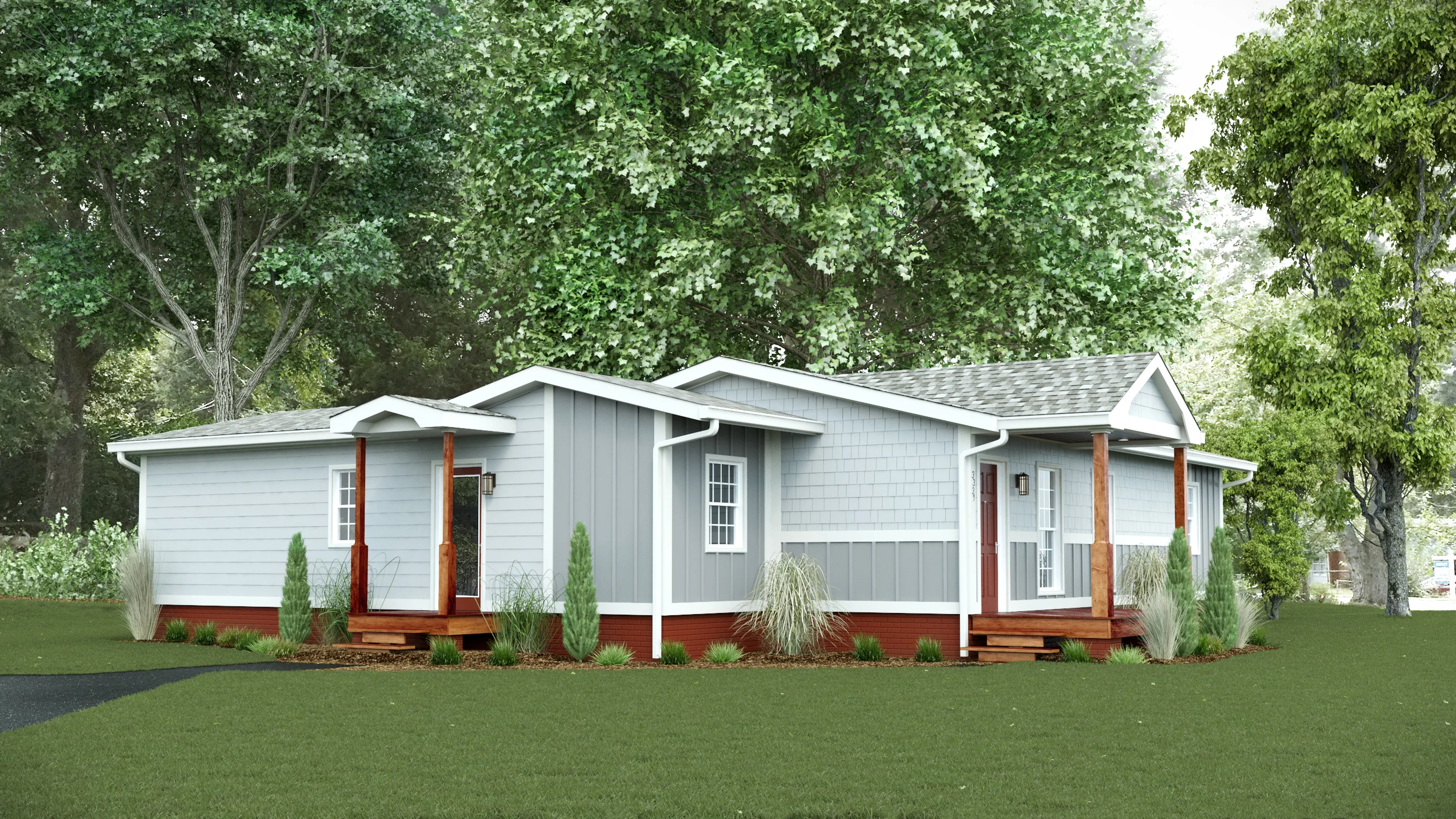 3/4 showing the new master suite