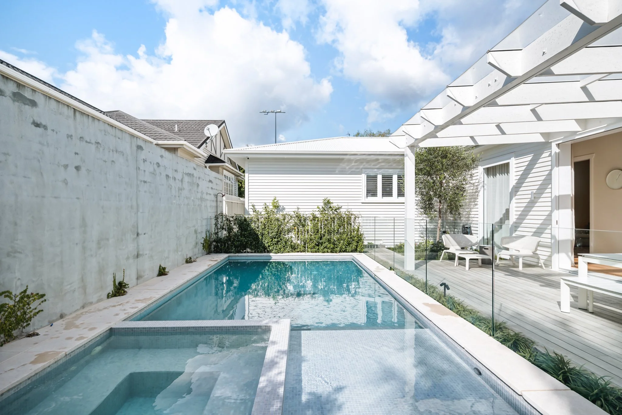 Saltwater Pool and Inbuilt Spa — Point Chevalier Bungalow Renovation | Macfie Architecture Auckland