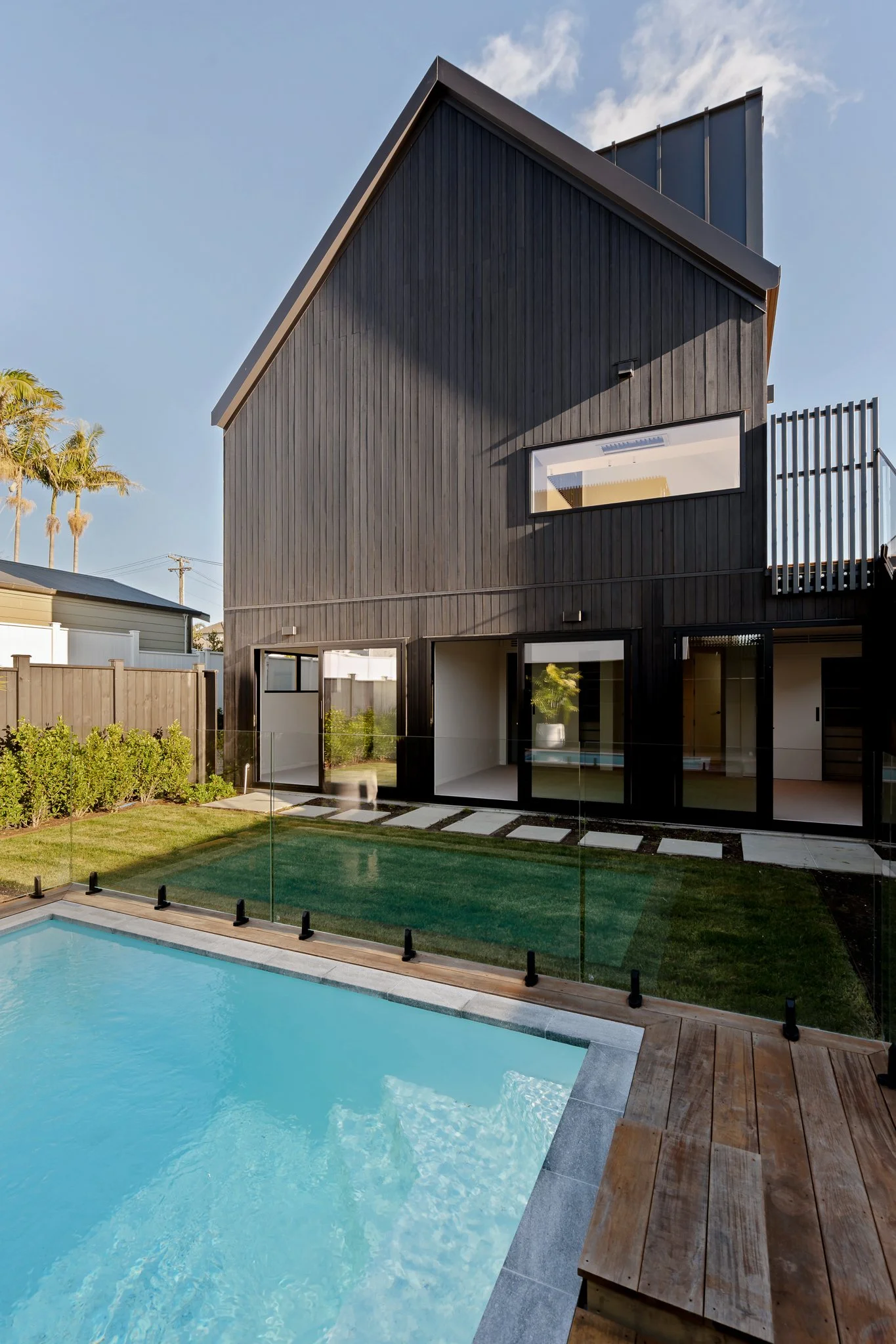 Pool and Rear Elevation — Garnet House | Macfie Architecture Auckland