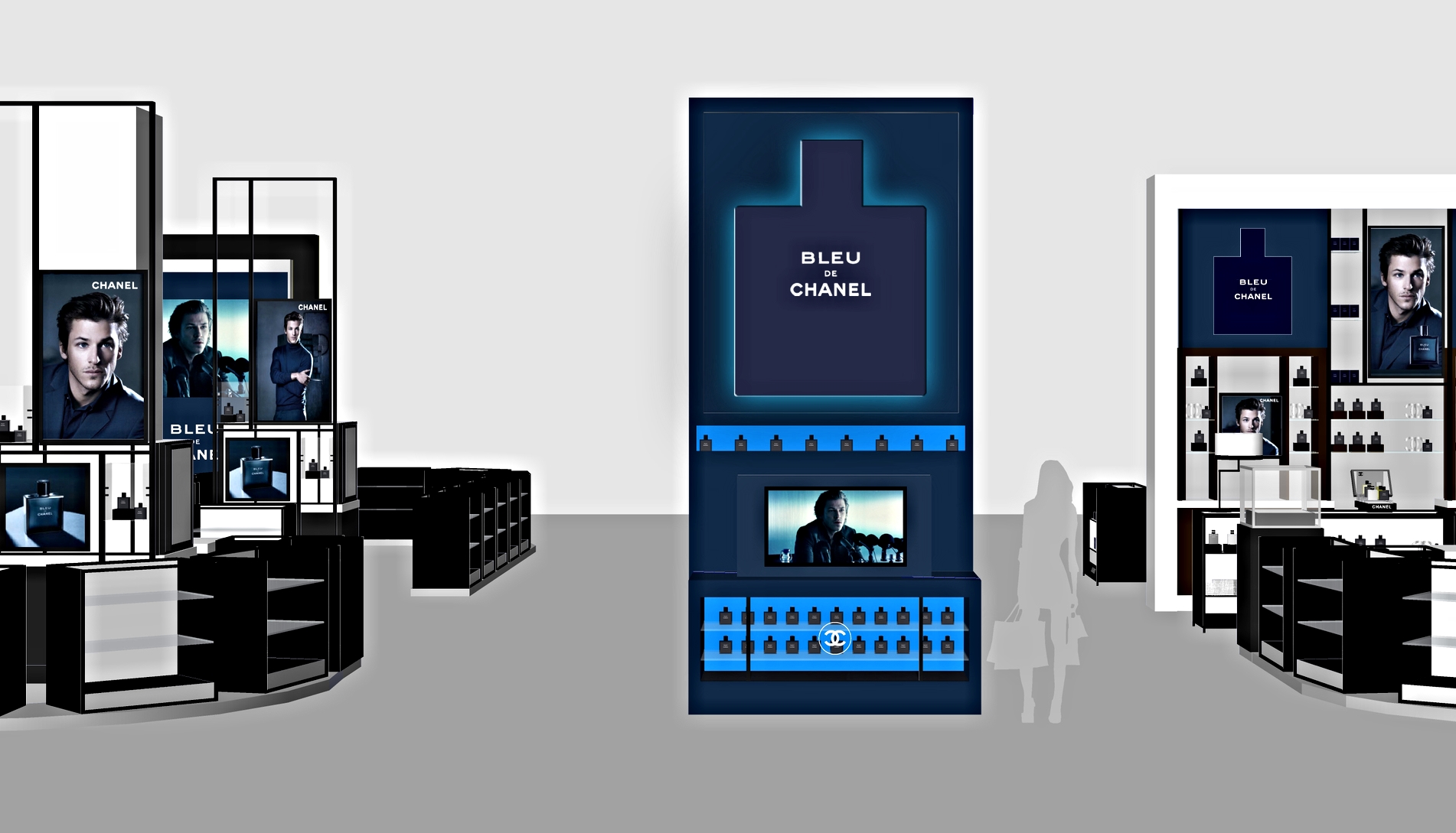 Bleu De Chanel visual week launch SketchUp rendering