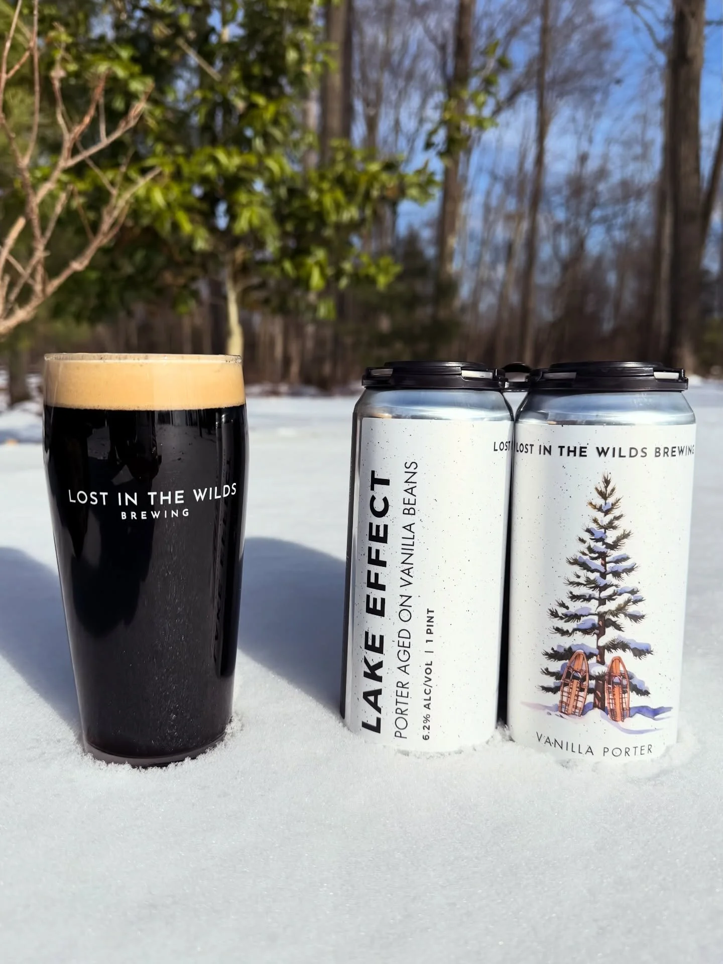 ⚠️Winter Weather Advisory⚠️&thinsp;
It&rsquo;s been a brutal winter here in Western PA but Lost In The Wilds has the kind of Lake Effect you want to enjoy👌🏻&thinsp;
Our house Porter aged on Madagascar vanilla beans. Hints of dark roasted malts with