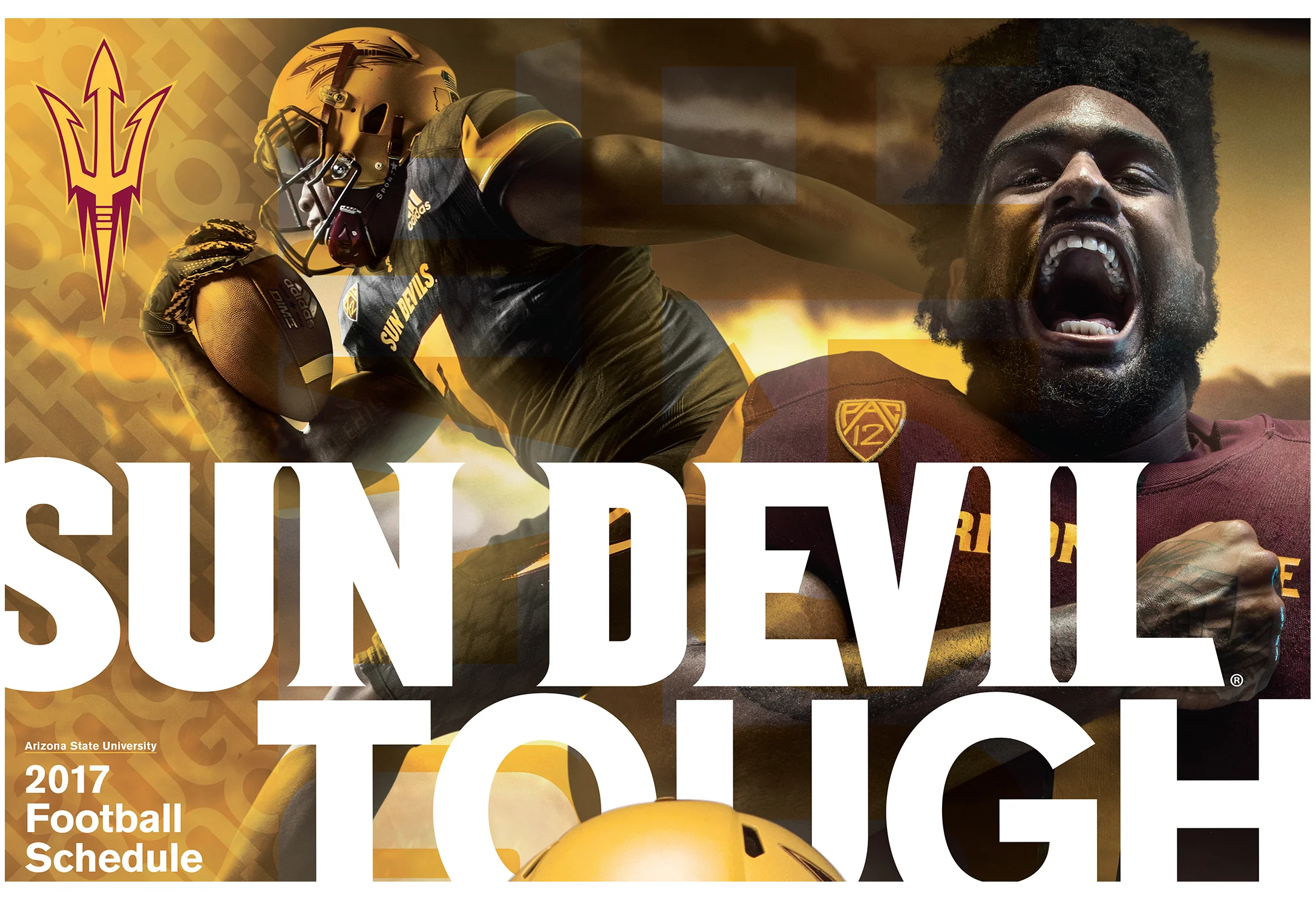 ASU Athletics Fall 2017 Football Ad Campaign The Sun Devil Athletics 2017 football campaign is a comprehensive effort designed to achieve department ticket sales and business goals while attaining high levels of alignment between the ASU enterprise and Sun Devil brands. The campaign seeks to maximize affinity and loyalty for ASU and Sun Devil Athletics, measured through brand perceptions, ticket purchases, event attendance and social engagement/sentiment. Conceptualization, design + production. Adobe InDesign, Photoshop + Illustrator Addy Award · Silver cr8@ sun devil athletics, arizona state university