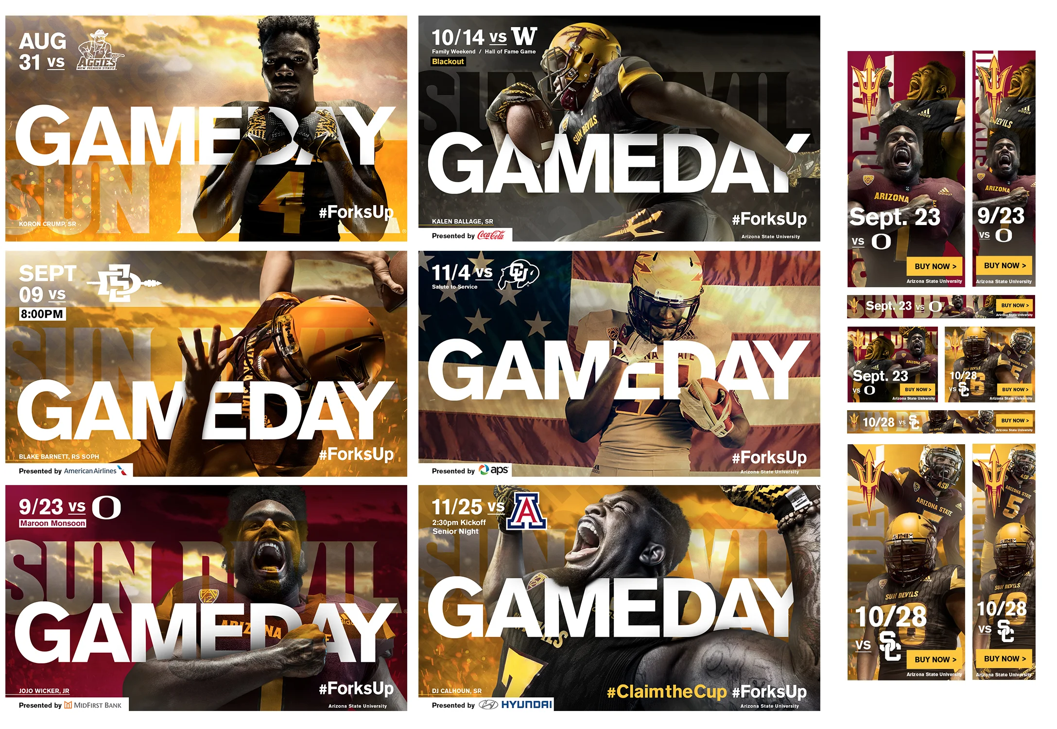 ASU Athletics Fall 2017 Football Ad Campaign SUN DEVIL TOUGH — “EVERY DAY IS GAME DAY“ — adidas Conceptualization, design + production. Adobe InDesign, Photoshop + Illustrator Addy Award · Silver cr8@ sun devil athletics, arizona state university
