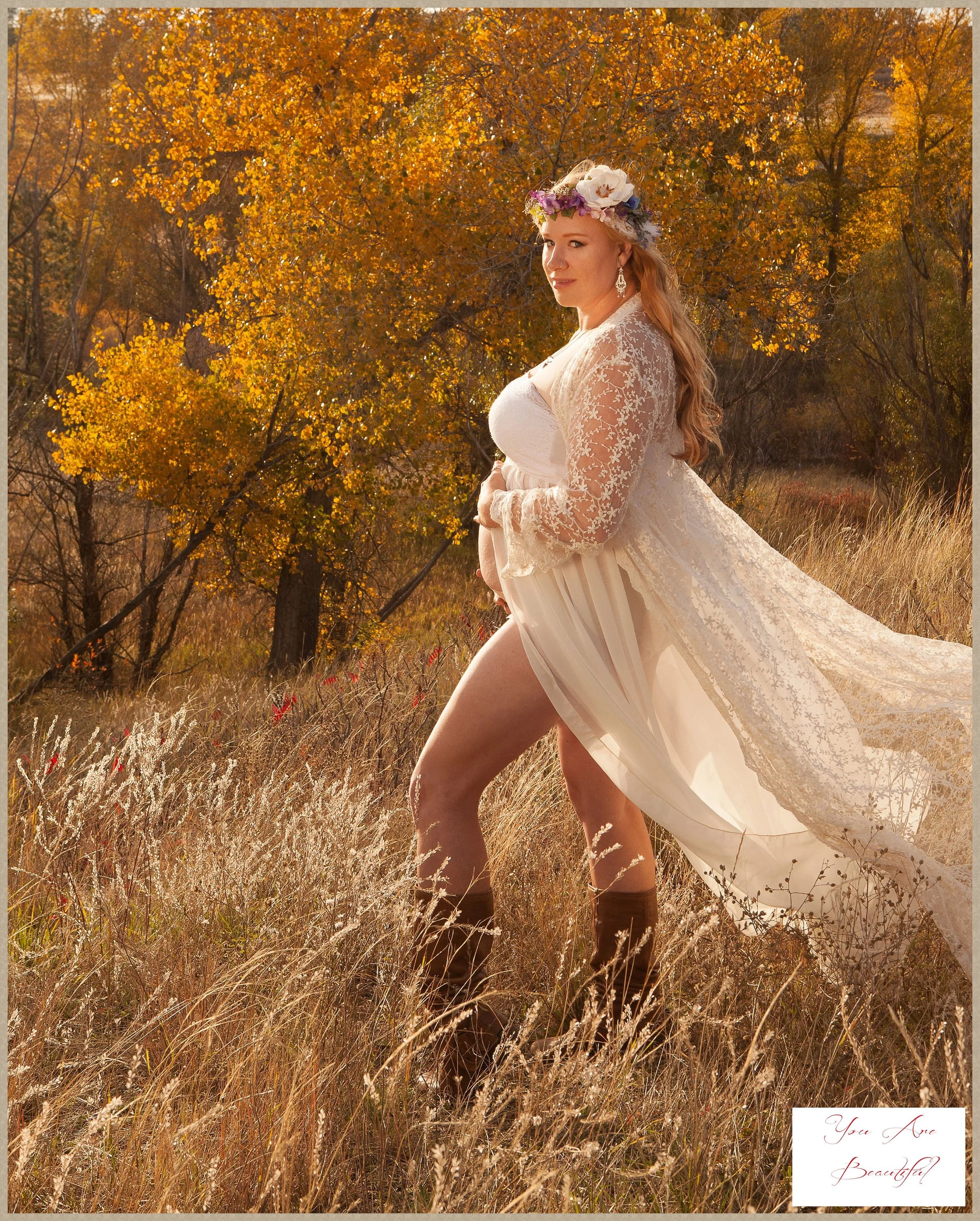 Amy's beautiful maternity glamour portraits near Colorado Springs, CO.