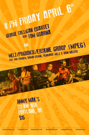 Live Video -- Melz/Prigodich/Erskine Group (MPEG) + George Colligan Quartet feat. Tom Guarna -- watch the full show on AudioGlobe.com