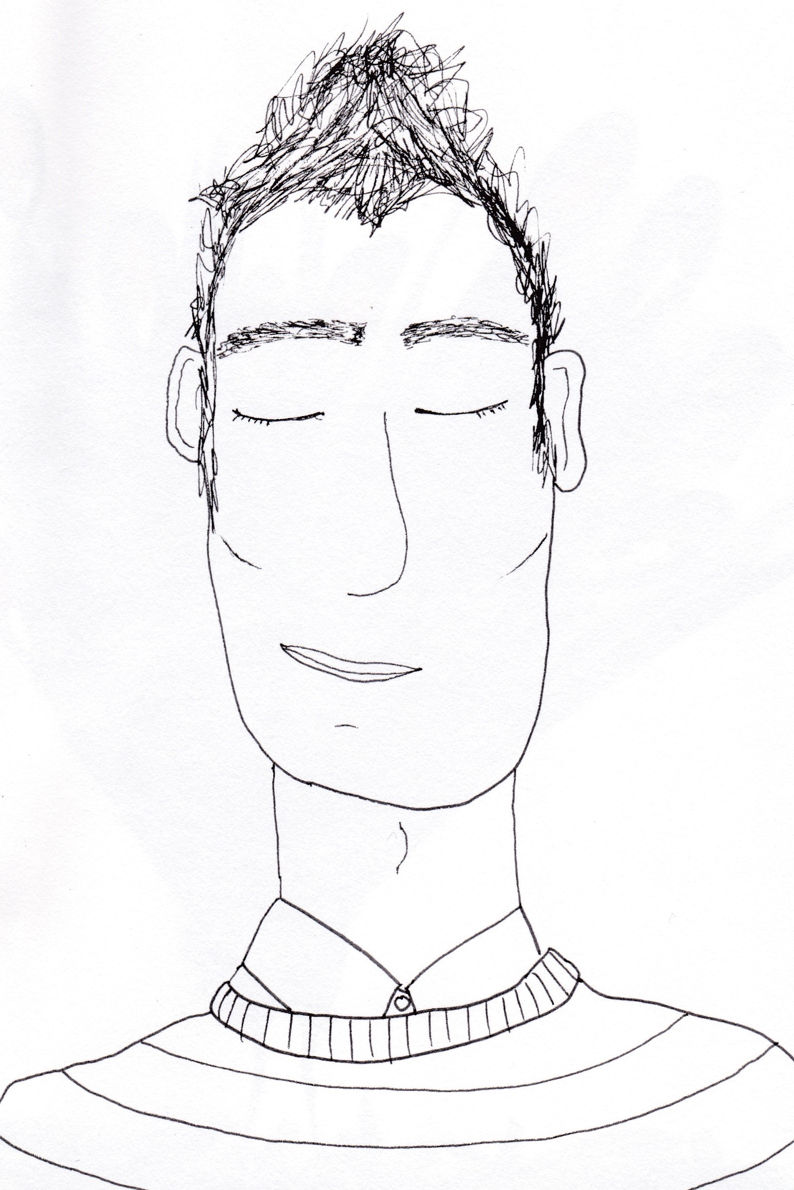 An illustration of an imaginary man called Simon by Alice Beese