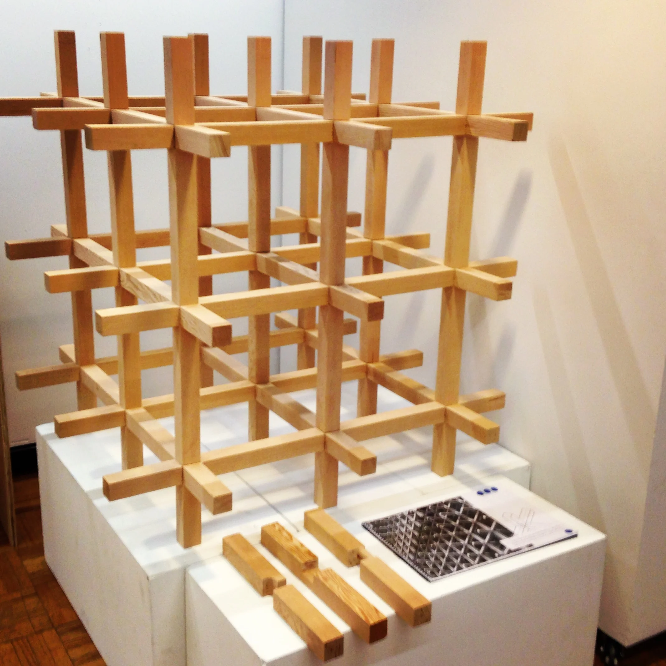  Interlocking  Cidori  Grid modeled on Kengo Kuma's GC Prostho Museum and Research Center 