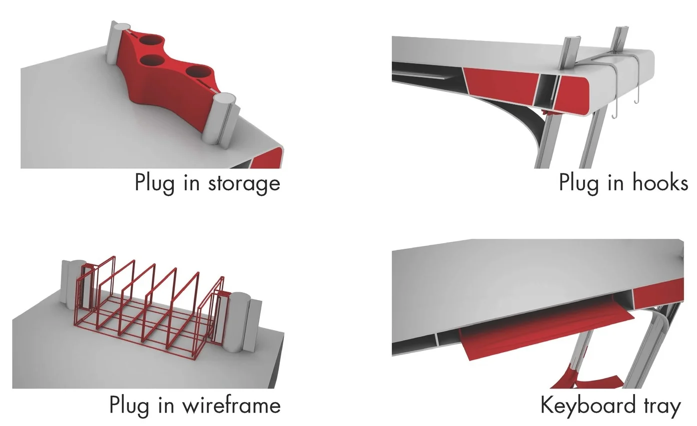  Optional accessories for storage and convenience 