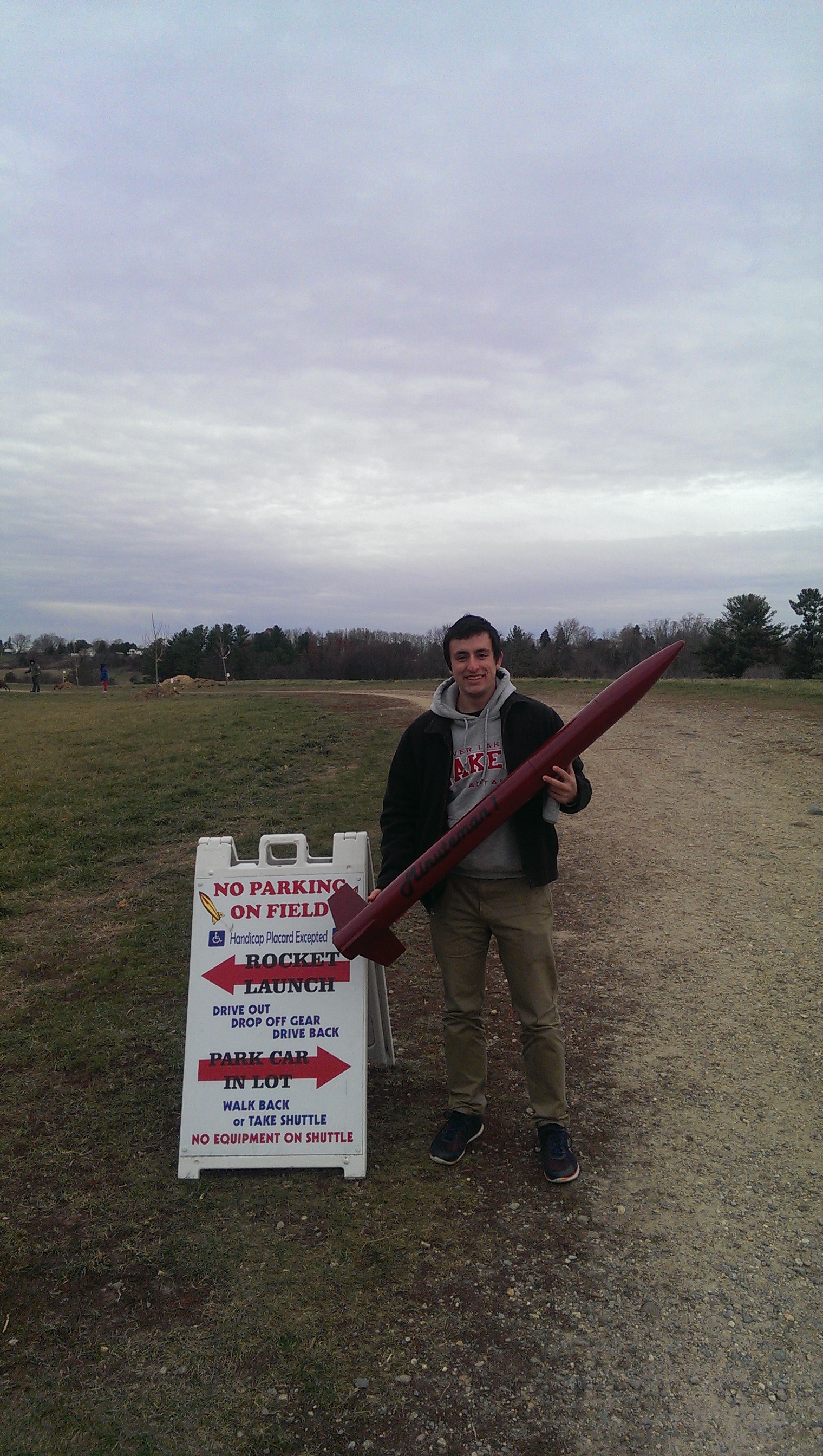 The team arrives with Minuteman 1 to the Launch Field. It was a cold one that day, but that didn't stop us!