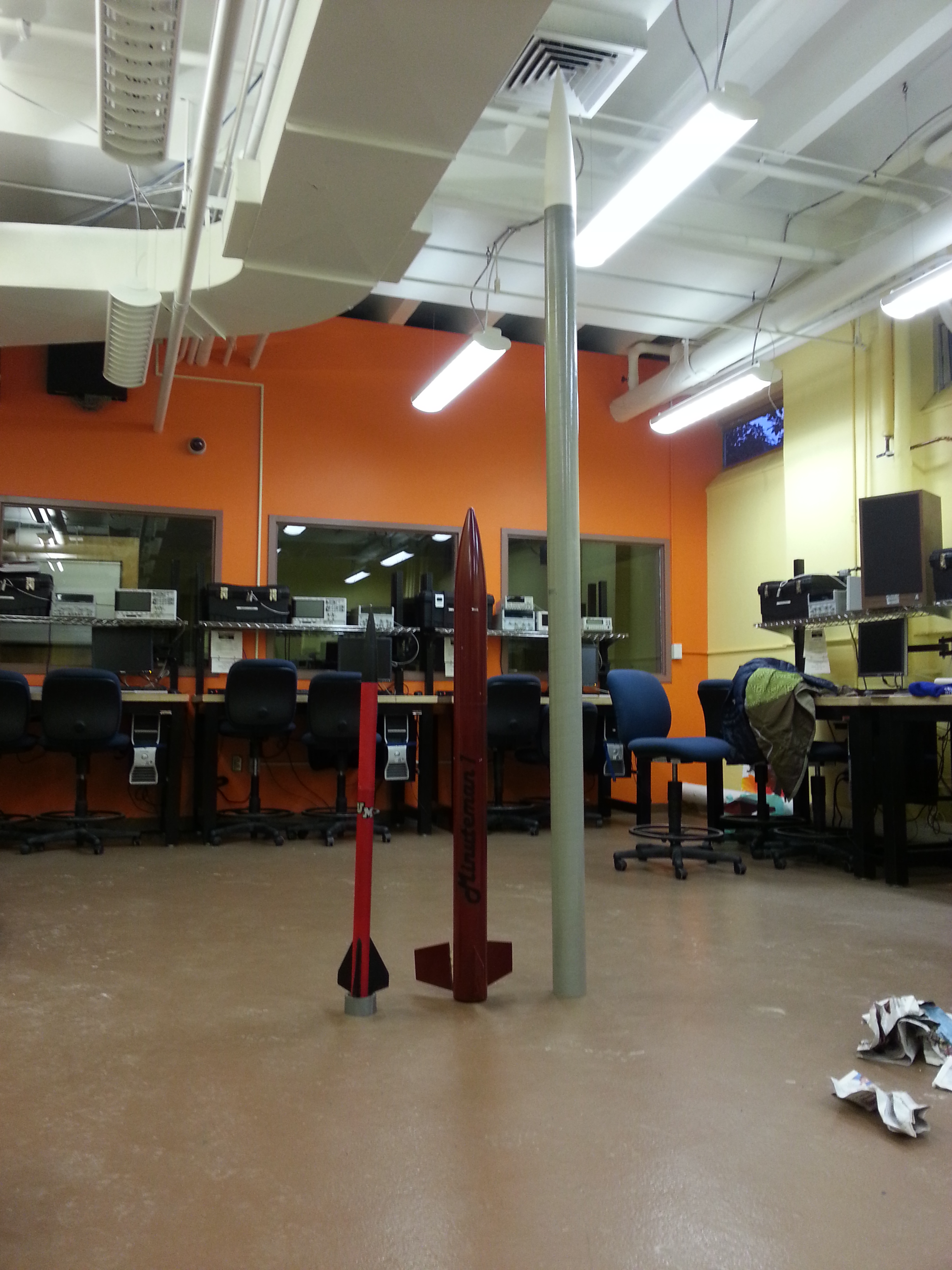 The new Magnaframe tubing and nosecone next to the Minuteman 1 and the UM rocket. Taking things full scale!