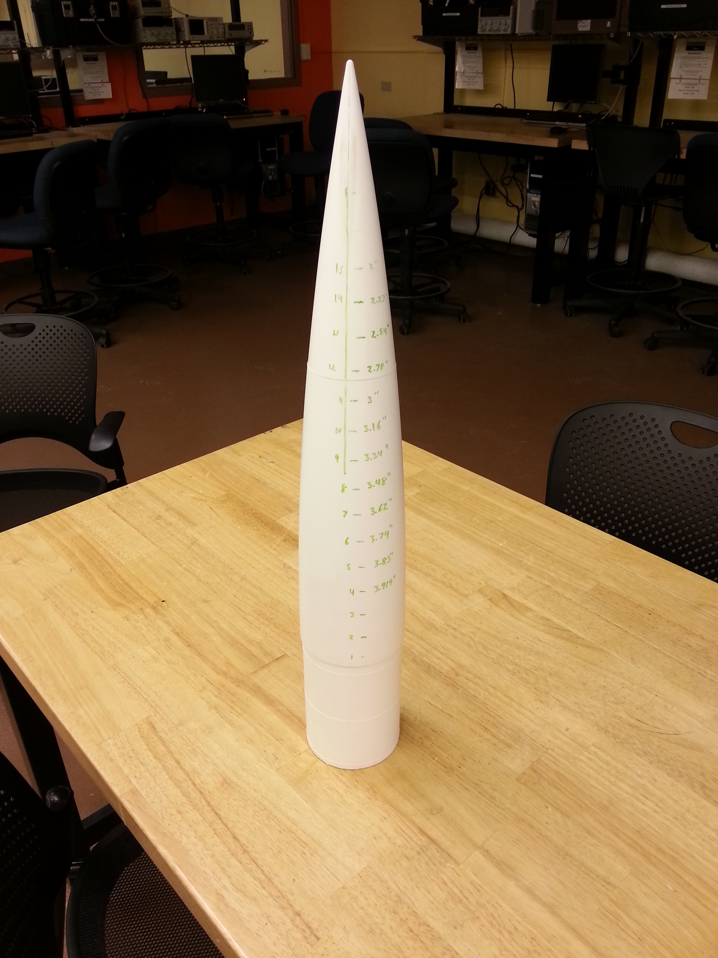 The nosecone in its closed configuration.