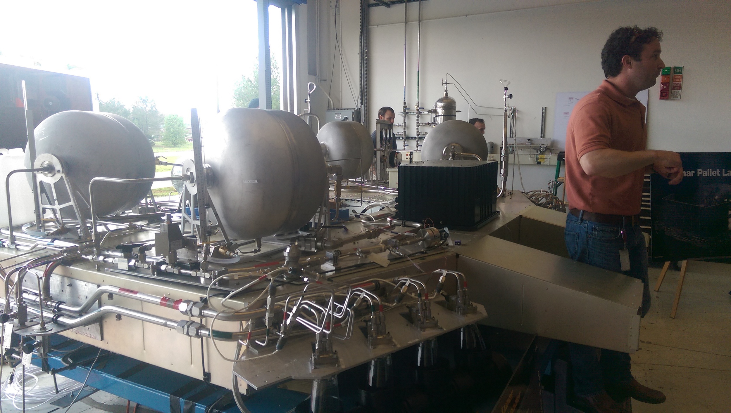 A lunar lander prototype (and friendly NASA engineer) 