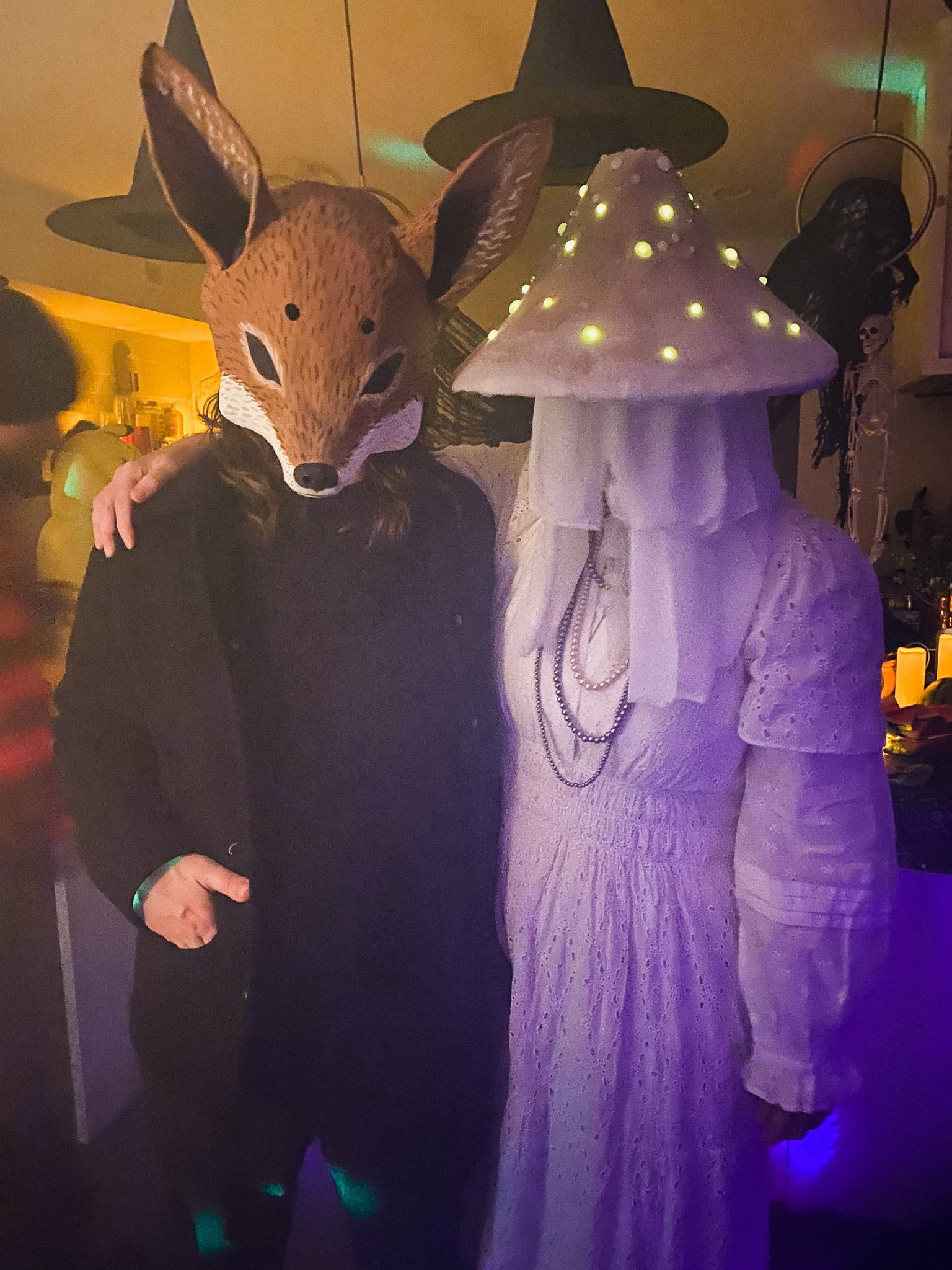 A Mushroom Cap and a Jackal Mask