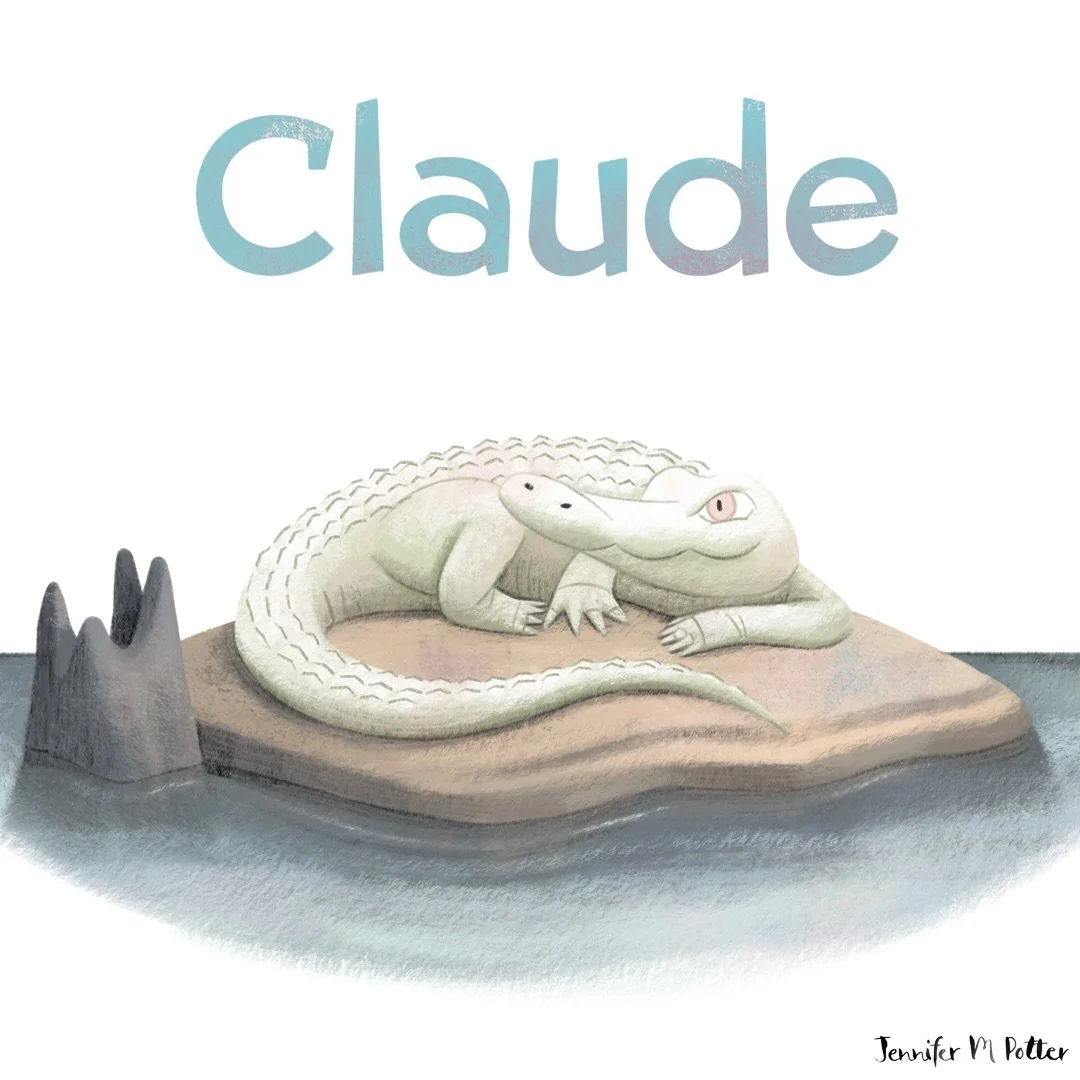 🤍🐊🤍
Last week I got several messages from friends letting me know Claude passed away. He was 30 years old.

I illustrated a book about Claude&mdash;Claude: The True Story of a White Alligator&mdash;written by @emmasmithsf and published by @lbfbook