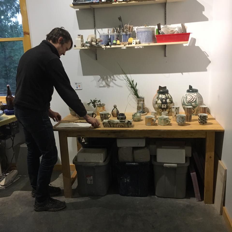 HP Bloomer arranging his studio for the studio sale