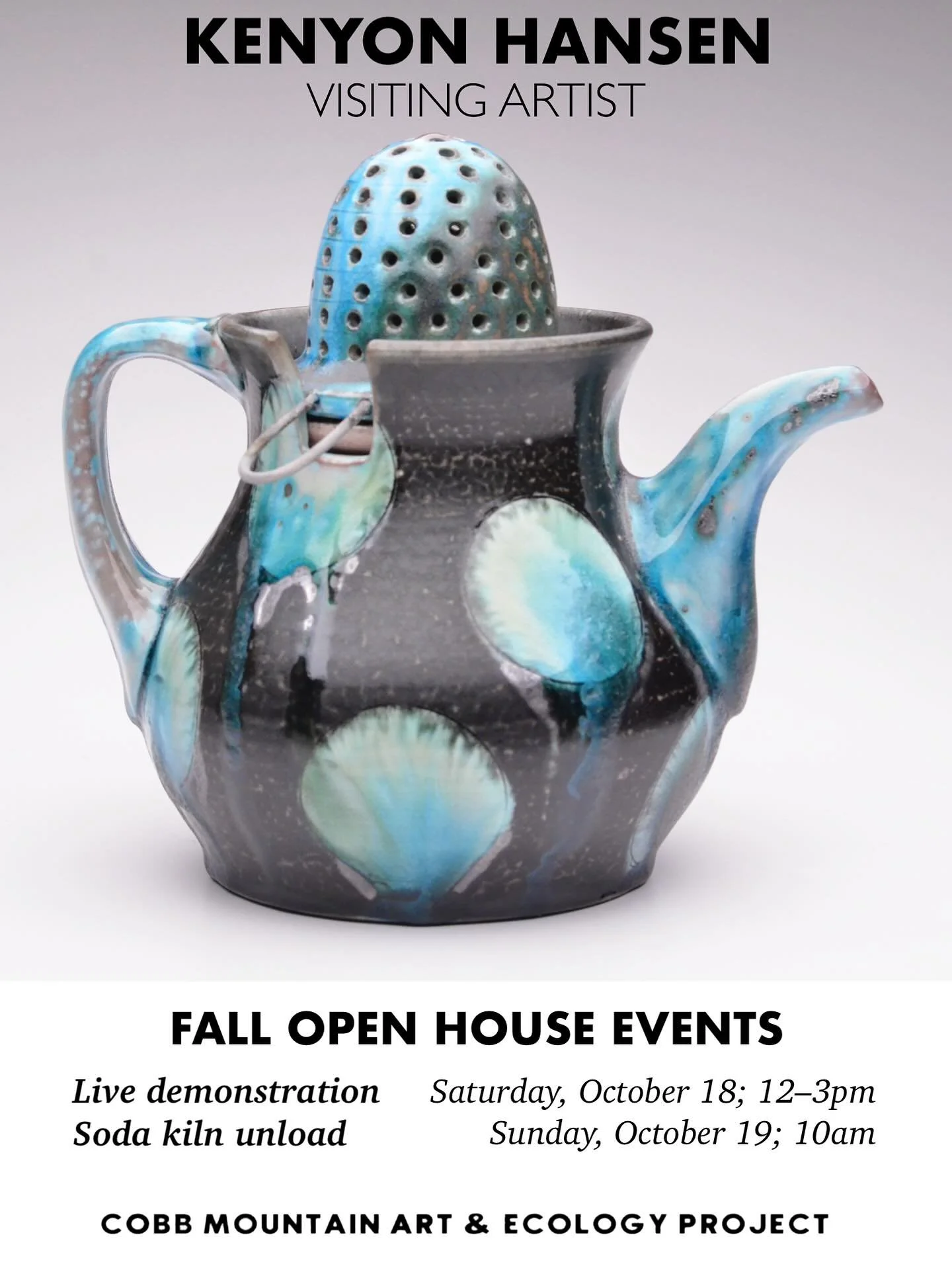 We are thrilled to host Kenyon Hansen (@kenyonhansen) for a guest artist soda firing workshop this coming week.
In the workshop, Kenyon will focus on decorating work with multiple glazes and their interaction with the soda firing atmosphere. 
There a