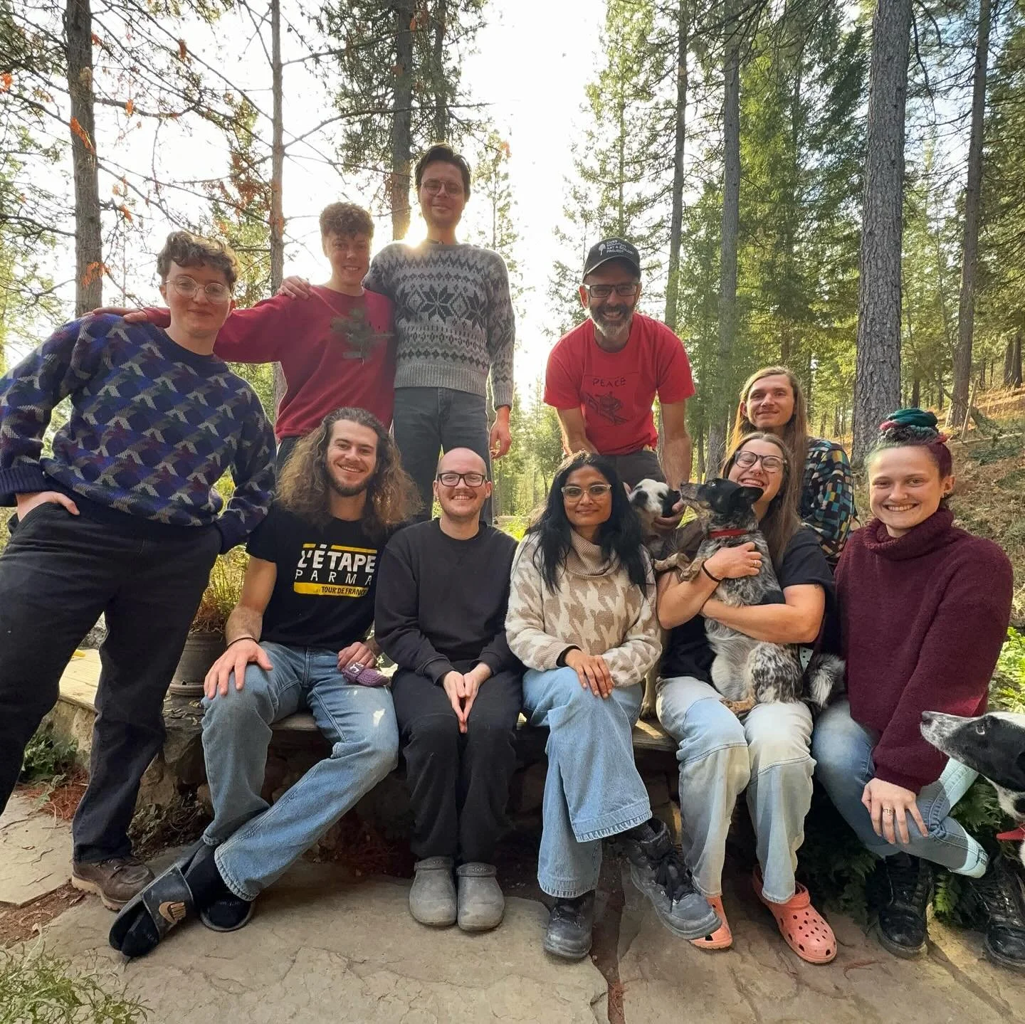 Holiday festivities on Cobb Mountain 🎄🐾❤️✨

@scottparady invited the resident artists to his home this morning for a fantastic potluck breakfast &amp; secret Santa party. 🎅🏻🎁

Happy holidays, everyone! May you all be blessed with new work gloves