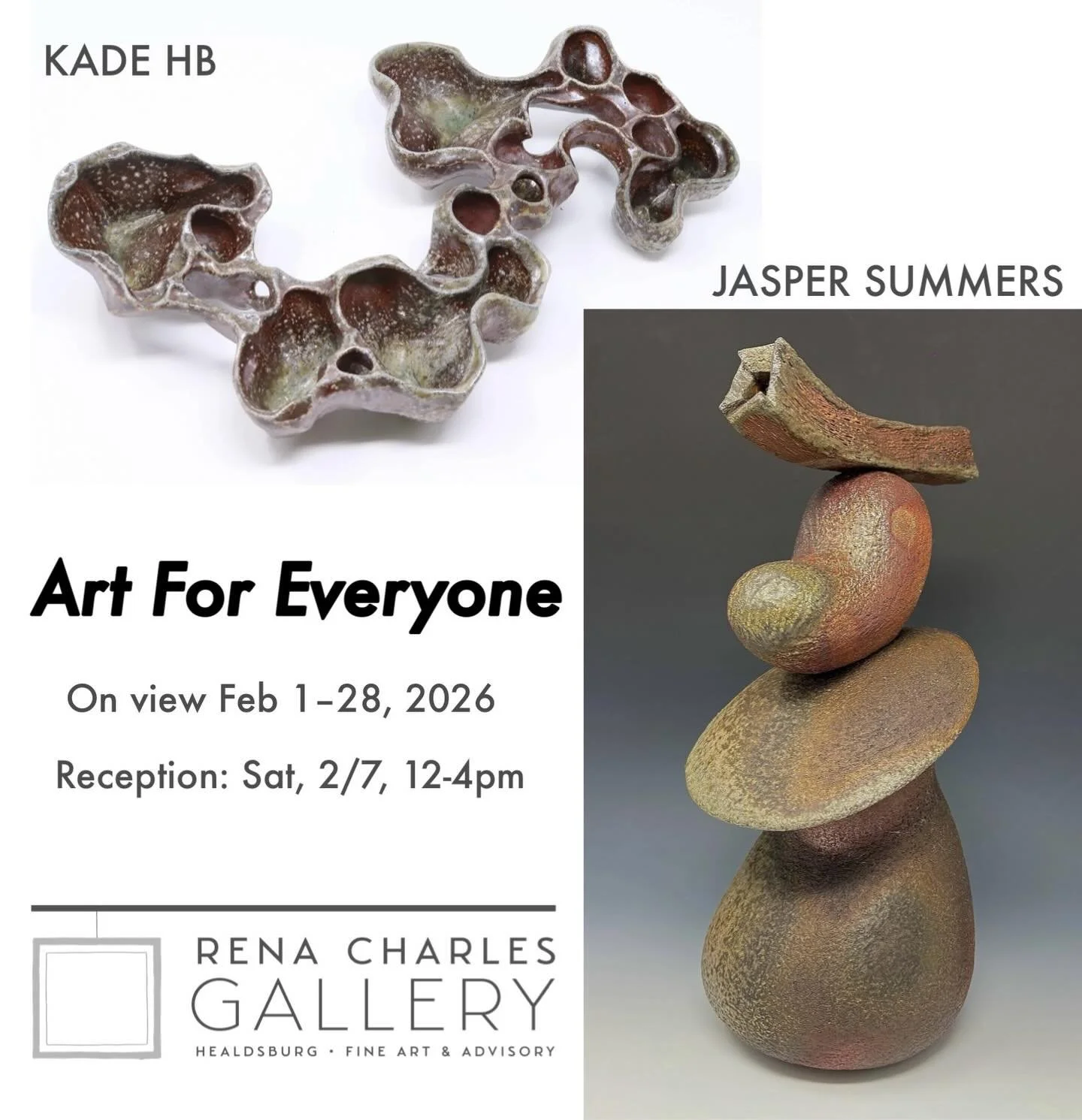 We are proud to share that CMAEP residents Kade HB (@k.hb.art) and Jasper Summers (@jaspersummersart) have works on display in &ldquo;Art For Everyone&rdquo; at Rena Charles Gallery in Healdsburg, CA. 

Local friends &mdash; the exhibition is on view