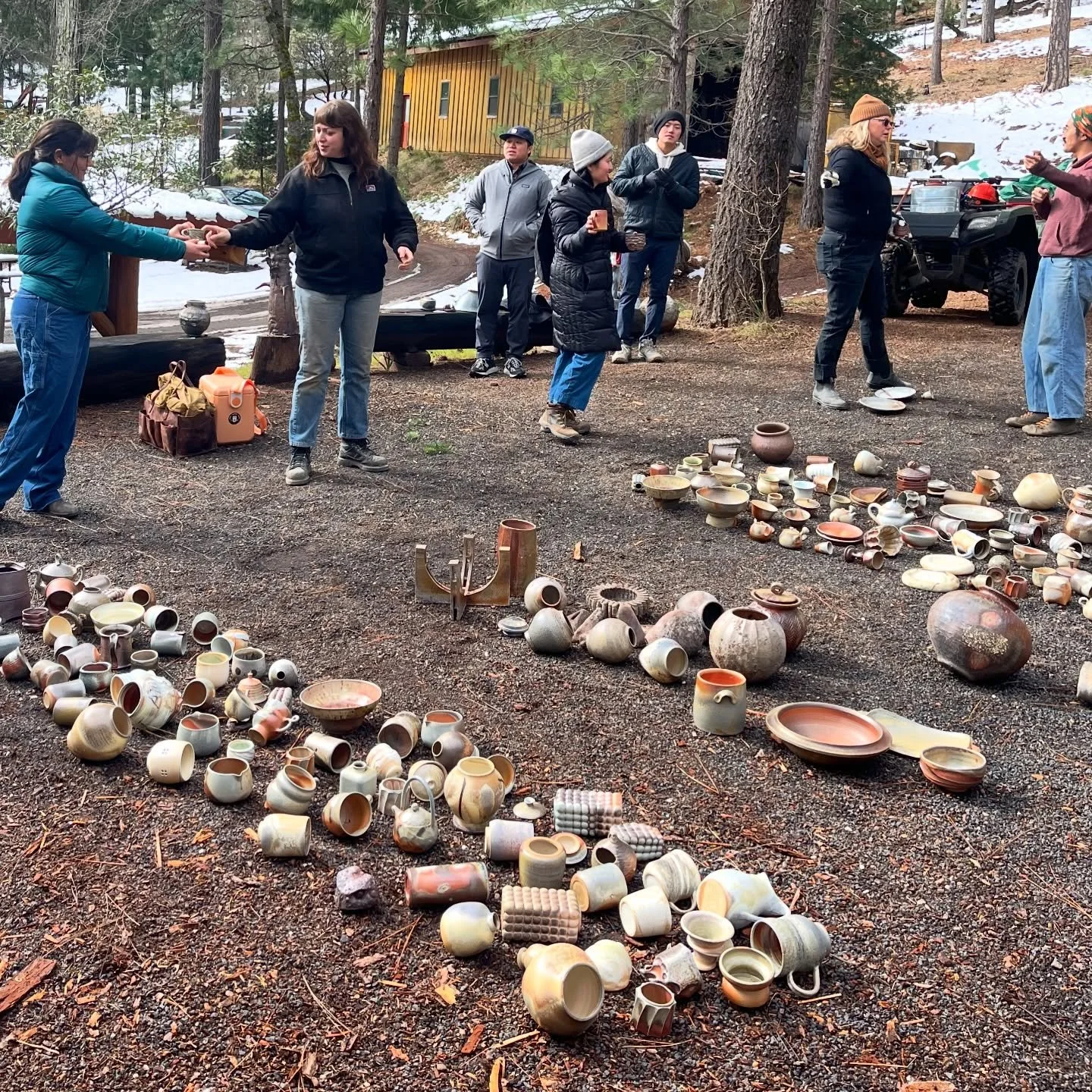 On Saturday, we wrapped up another great train firing workshop led by @scottparady with a beautiful unload! Thanks to all the folks at @clayroomsf &amp; @clayroomsanmateo who braved the rain &amp; cold weather with smiling faces to fire with us&mdash