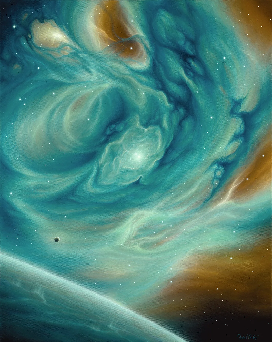 Orbital Resonance , 24x30, Acrylic on Canvas