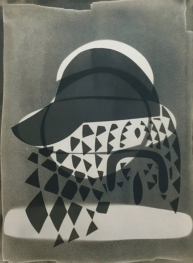 Jay’s Mustache. 2016. Toned Cyanotype. 11”x15”