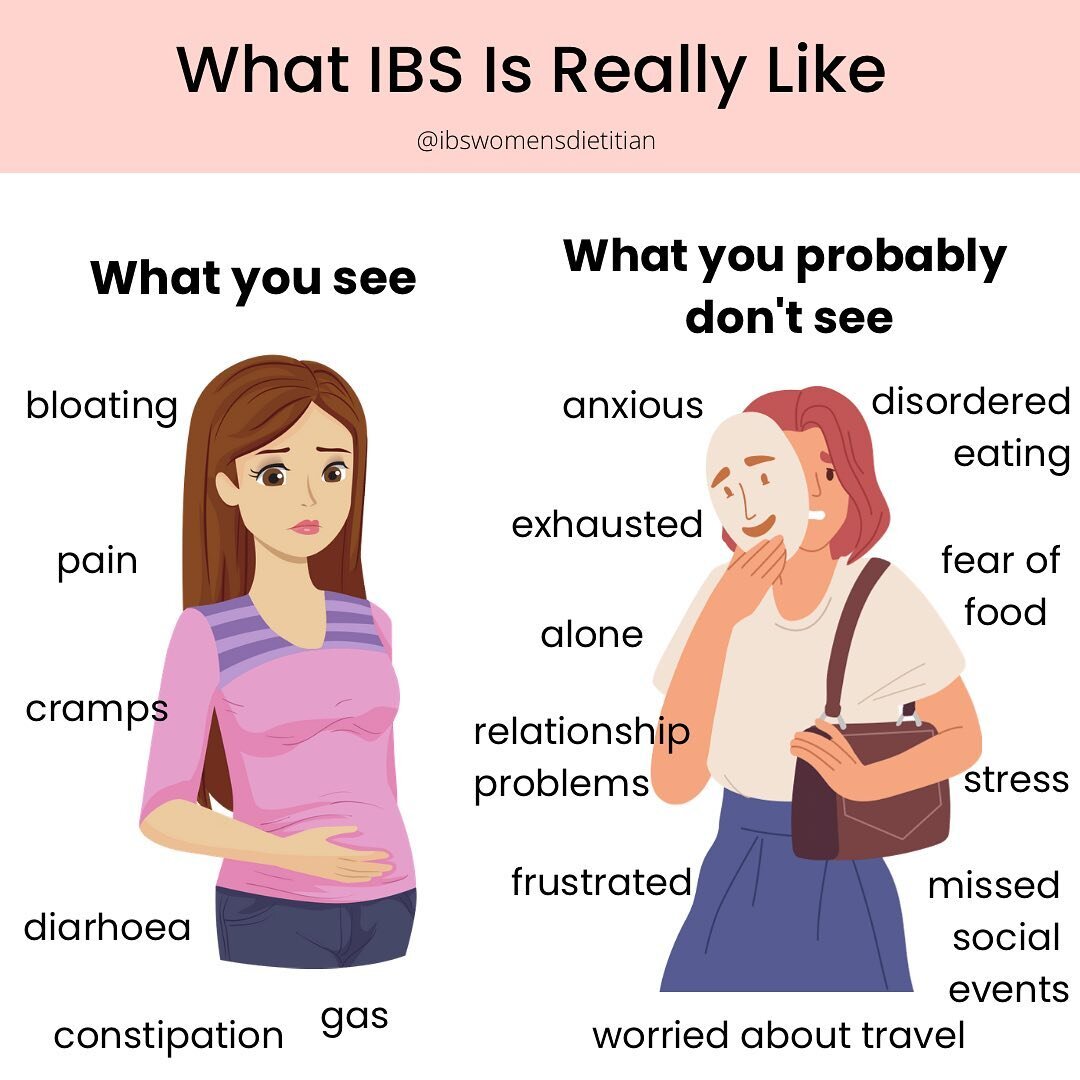 On the outside, you're probably putting on a brave face...
⁠
But in reality, how is IBS REALLY affecting you? 

👉🏽 Are you scared of certain foods and restricting your diet to a list of &quot;safe&quot; foods?
⁠
👉🏽 Are you feeling sad, lonely and