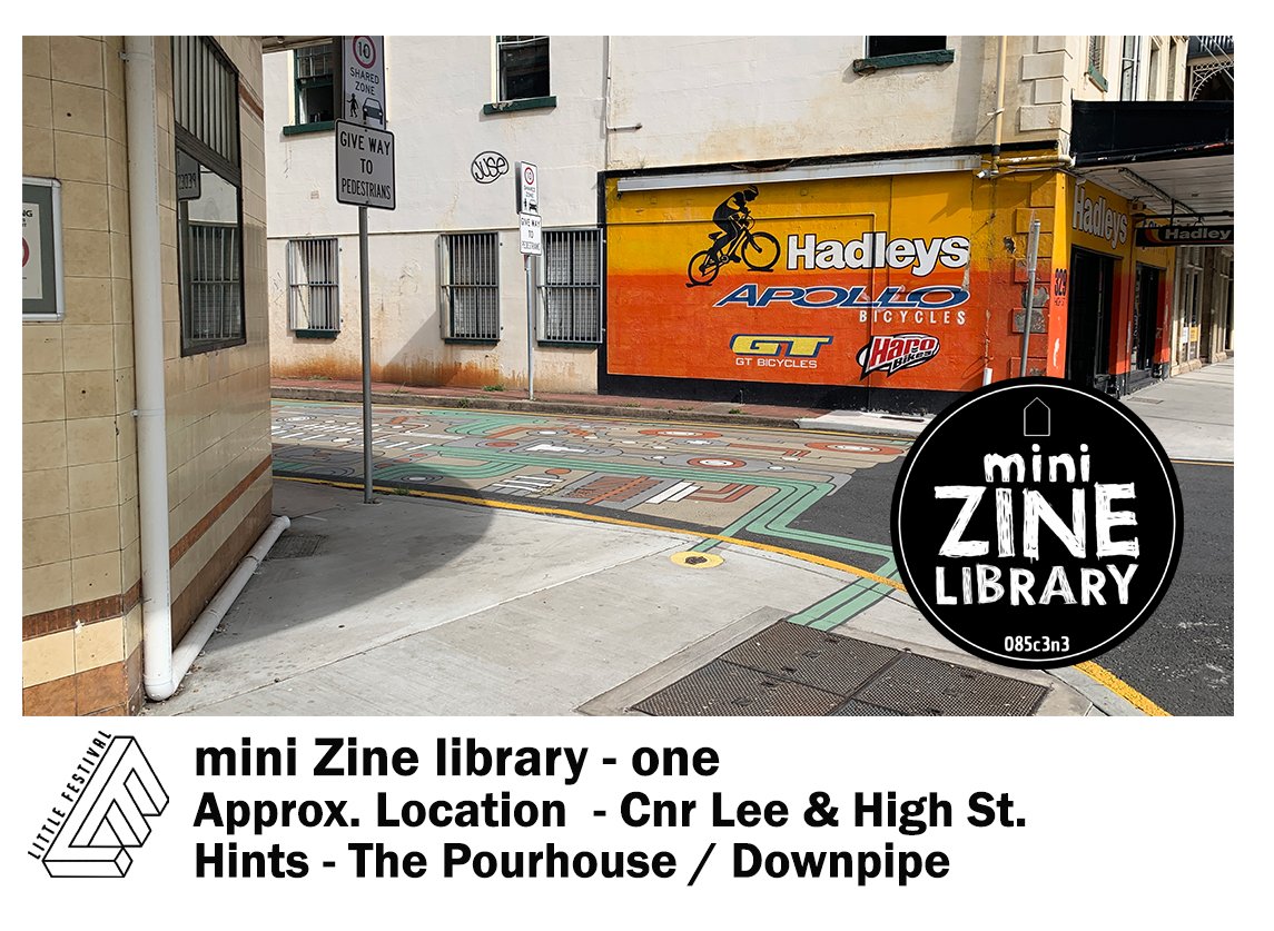 mini zine library - 085c3n3 - Maitland locations - The Pourhouse - on the downpipe.jpg