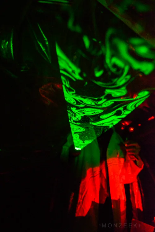 Dr Laser demonstrating in his basement studio how his hologram machine works using a laser pointer and smoke. Holograms seem like a relic of yesteryear, however you can find it still used today on everyday objects like security measures on paper currency.